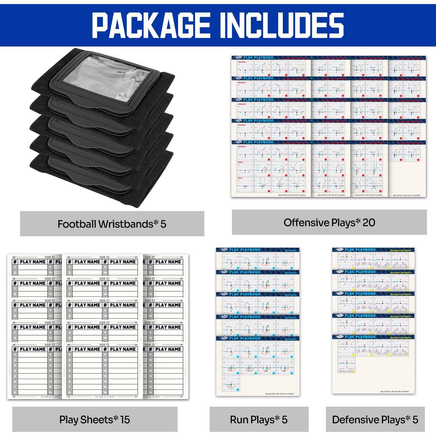 Paquete de 5 Pulseras de Fútbol PLAYAPUT con Tarjetas y Pegatinas