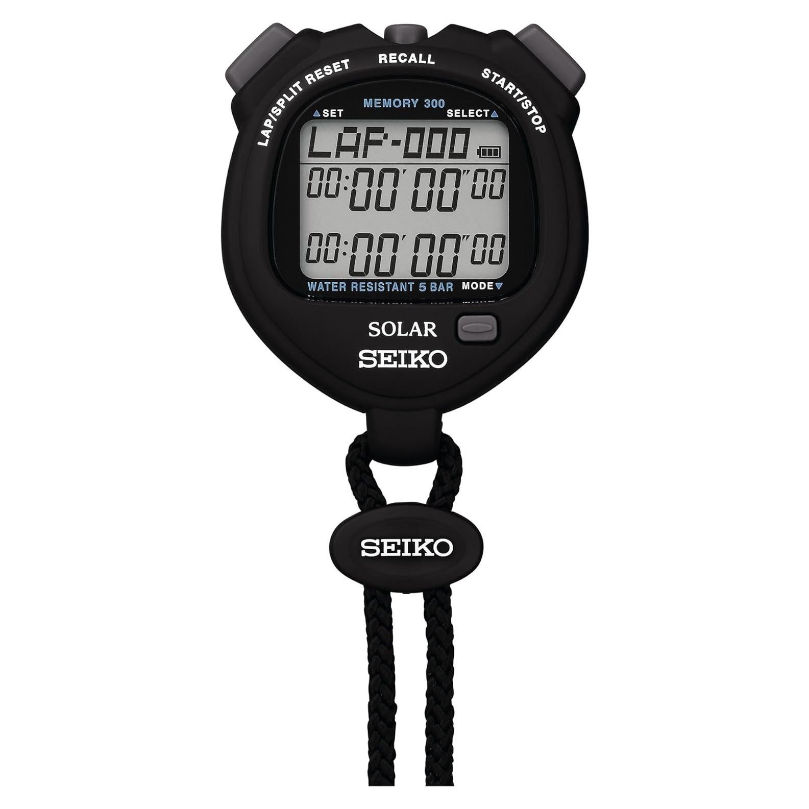 Cronómetro Solar Seiko SVAJ001 Negro 300 Memorias