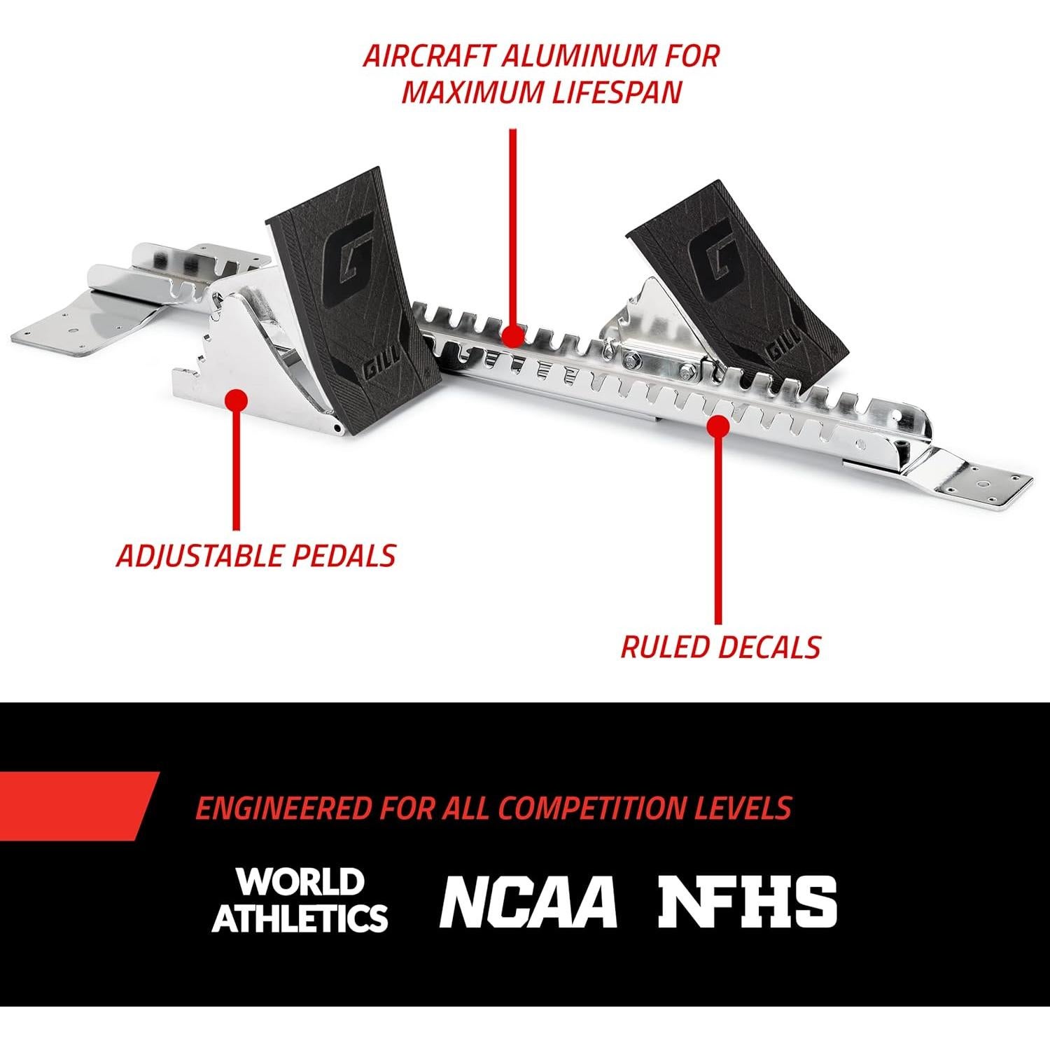 Bloques de Salida Ajustables Gill Athletics S2 - Atletismo