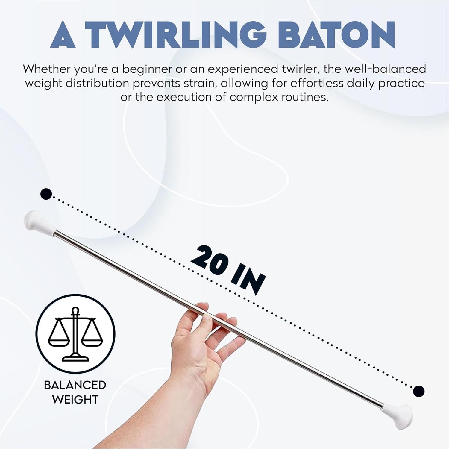 Baton de Marcha Giratorio SIRCLES 50 cm Acero Inoxidable con Cintas