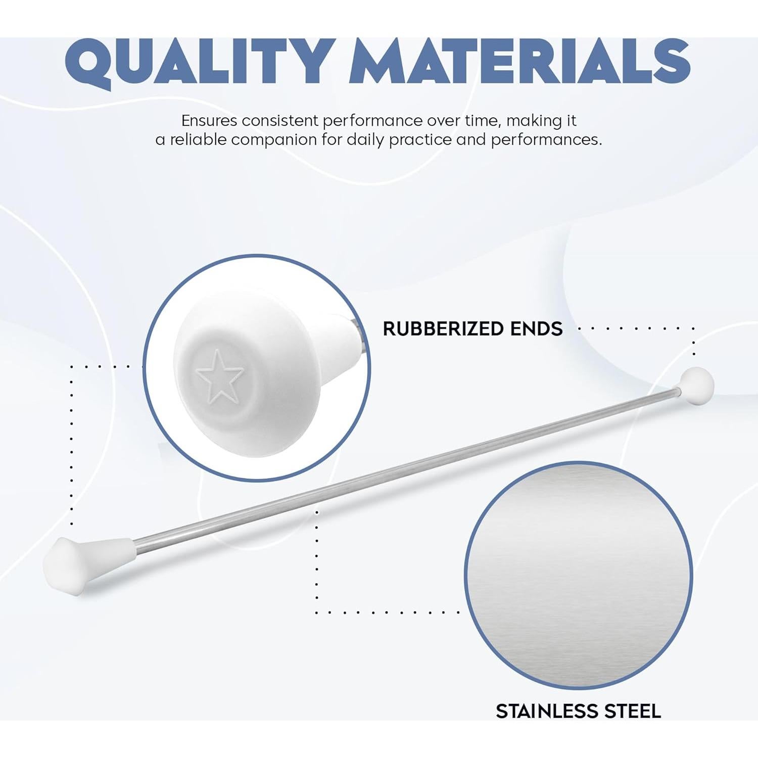 Baton de Marcha Giratorio SIRCLES 50 cm Acero Inoxidable con Cintas