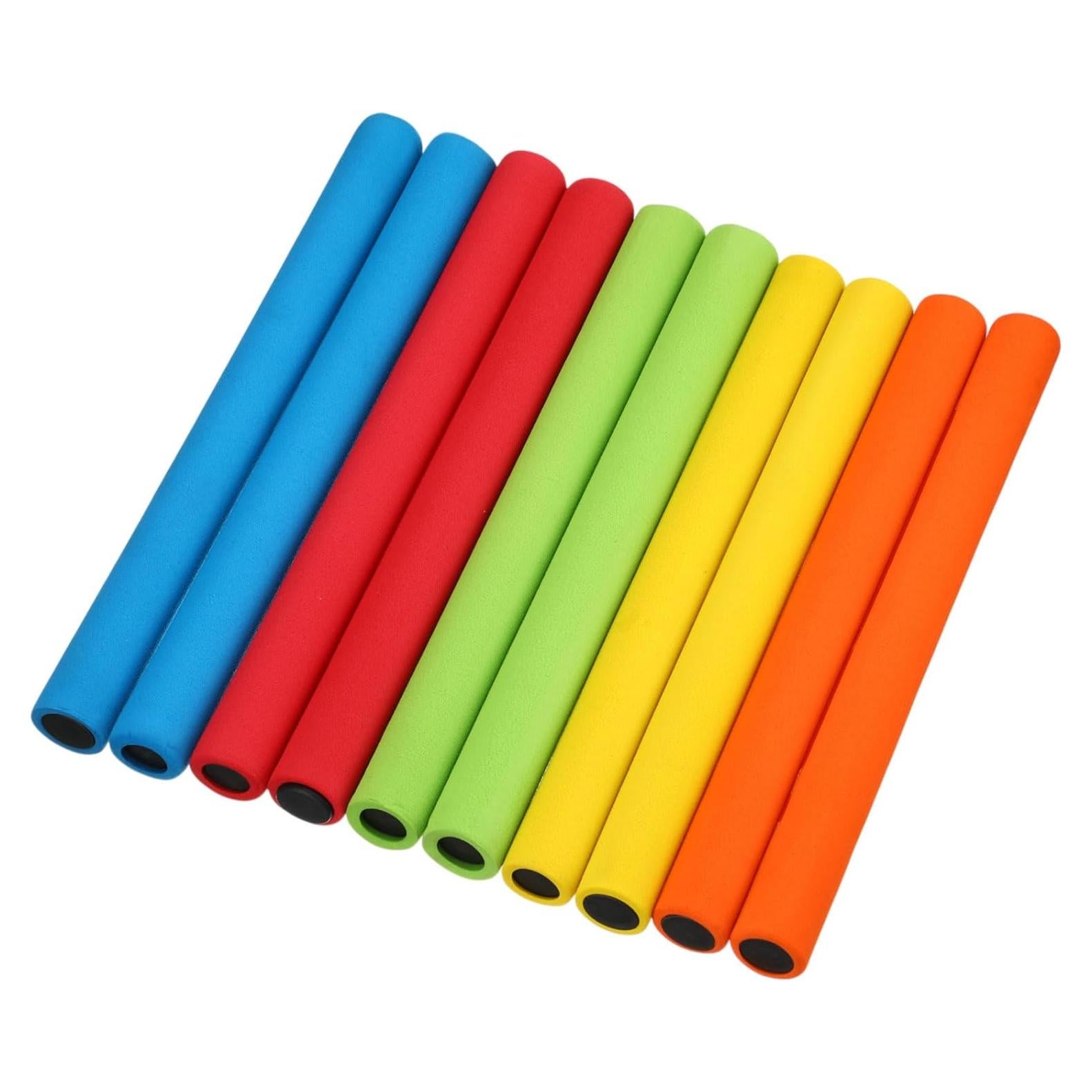 Testigos de Relevo de Atletismo Hiboom 10 Pcs Multicolor 30 cm