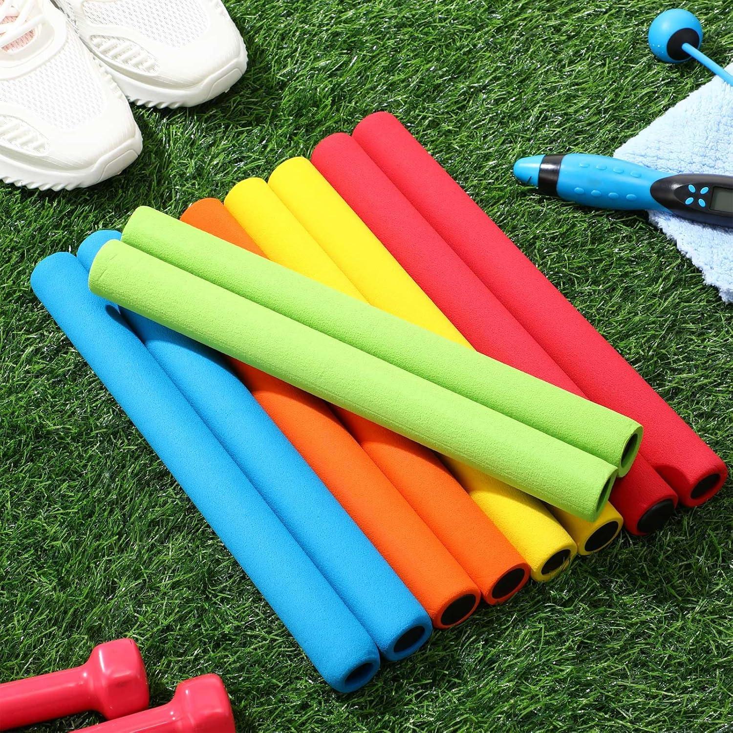 Testigos de Relevo de Atletismo Hiboom 10 Pcs Multicolor 30 cm