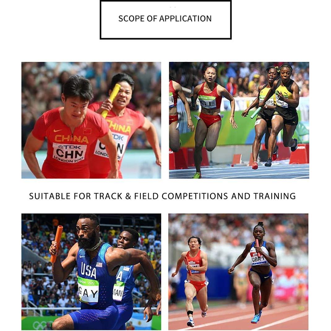 Bastones de Relevo de Aluminio Anodizado XMWangzi 4 Pcs 29 cm