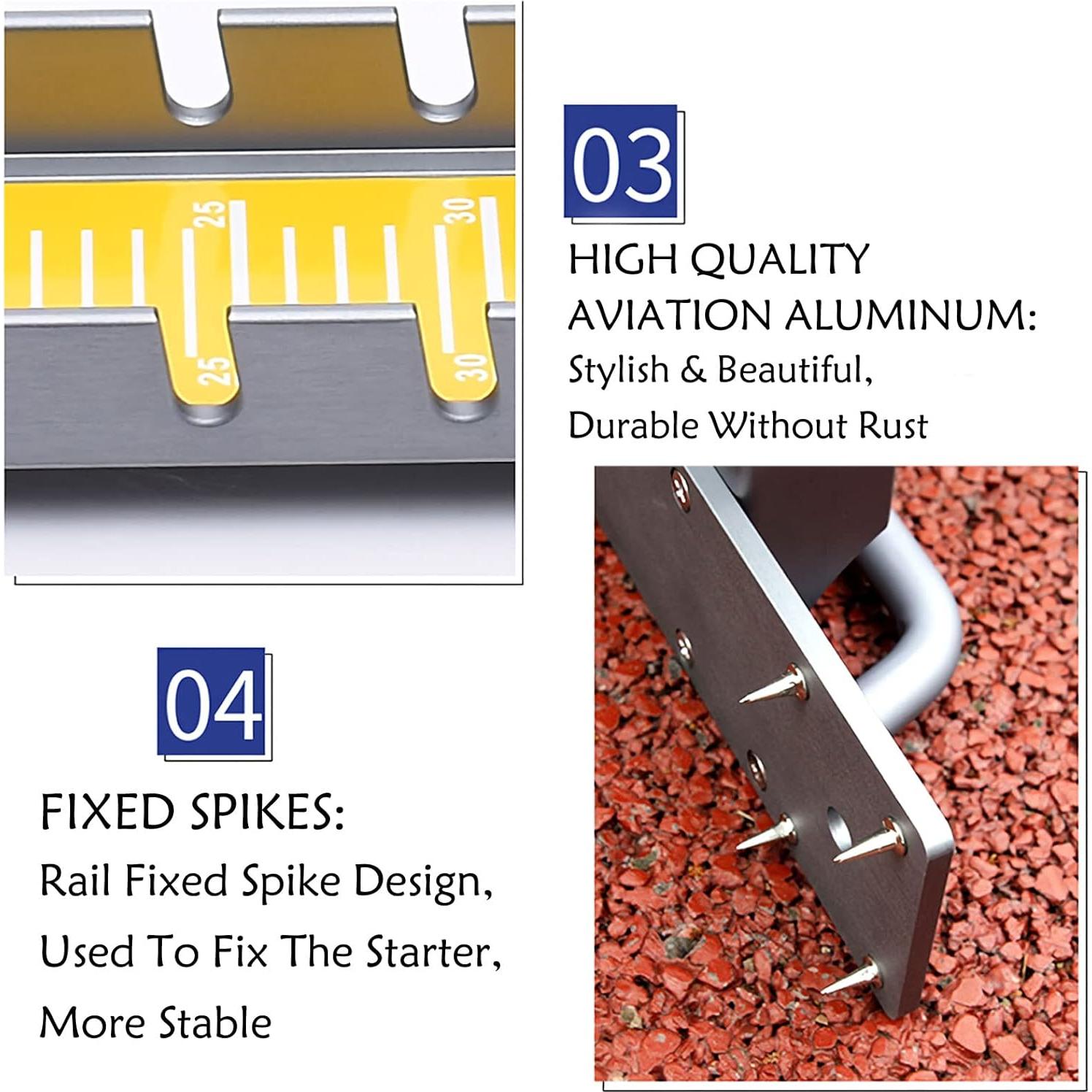 Bloques de Salida de Aluminio Supvision 35in Ajustables Amarillo