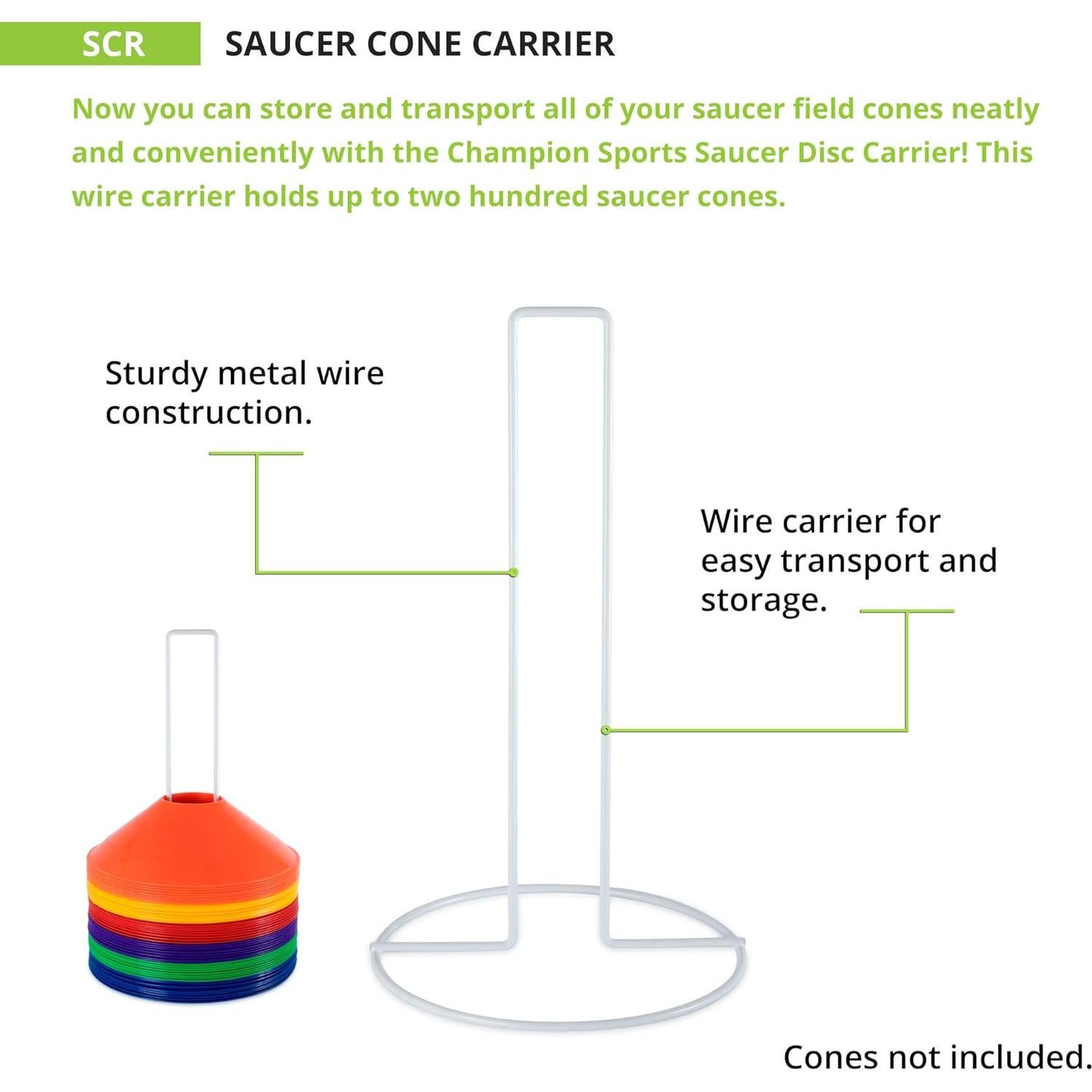 Transportador de Discos en Forma de Plato Champion Sports - 100 Conos