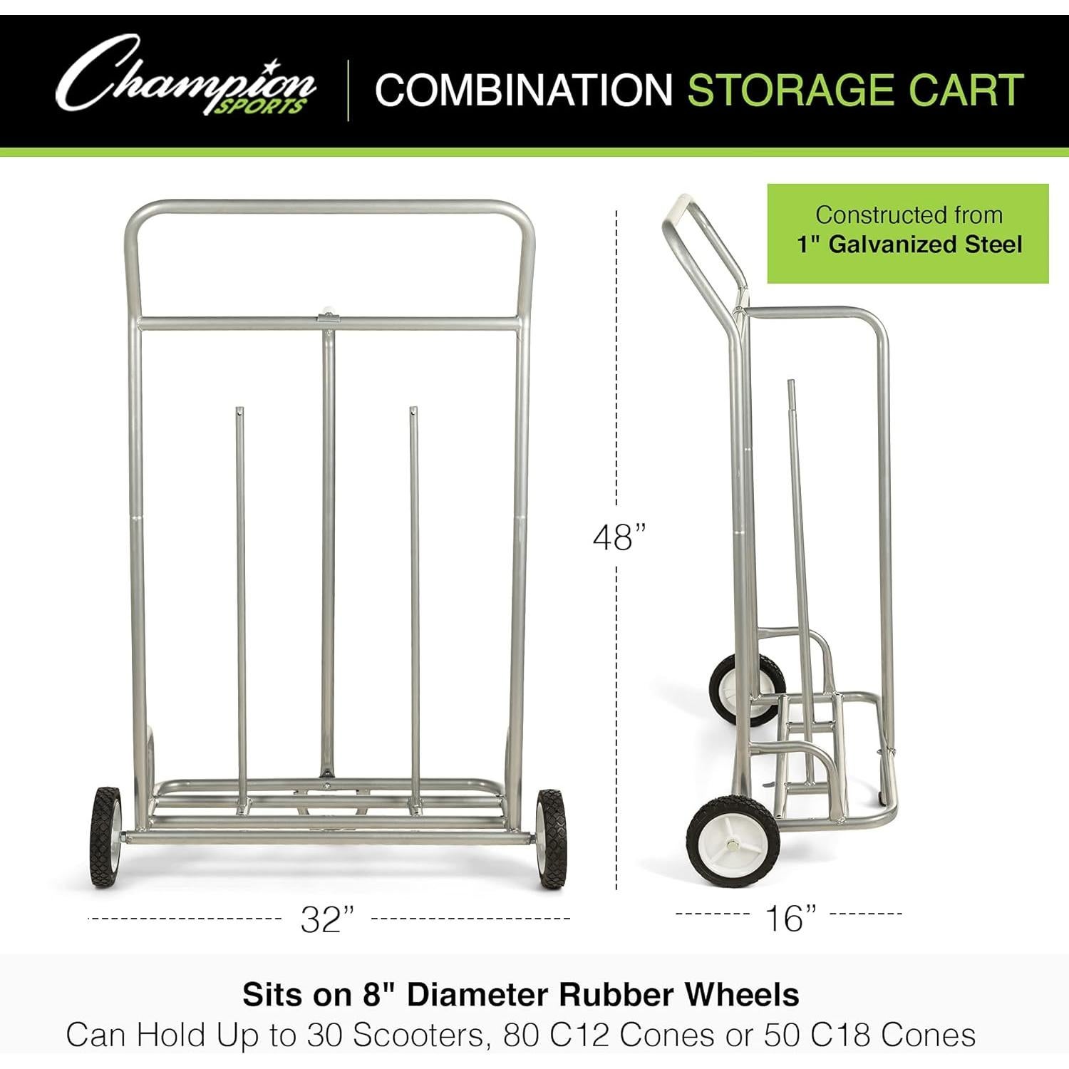 Carro de Almacenamiento de Conos Champion Sports 76.2x45.7cm