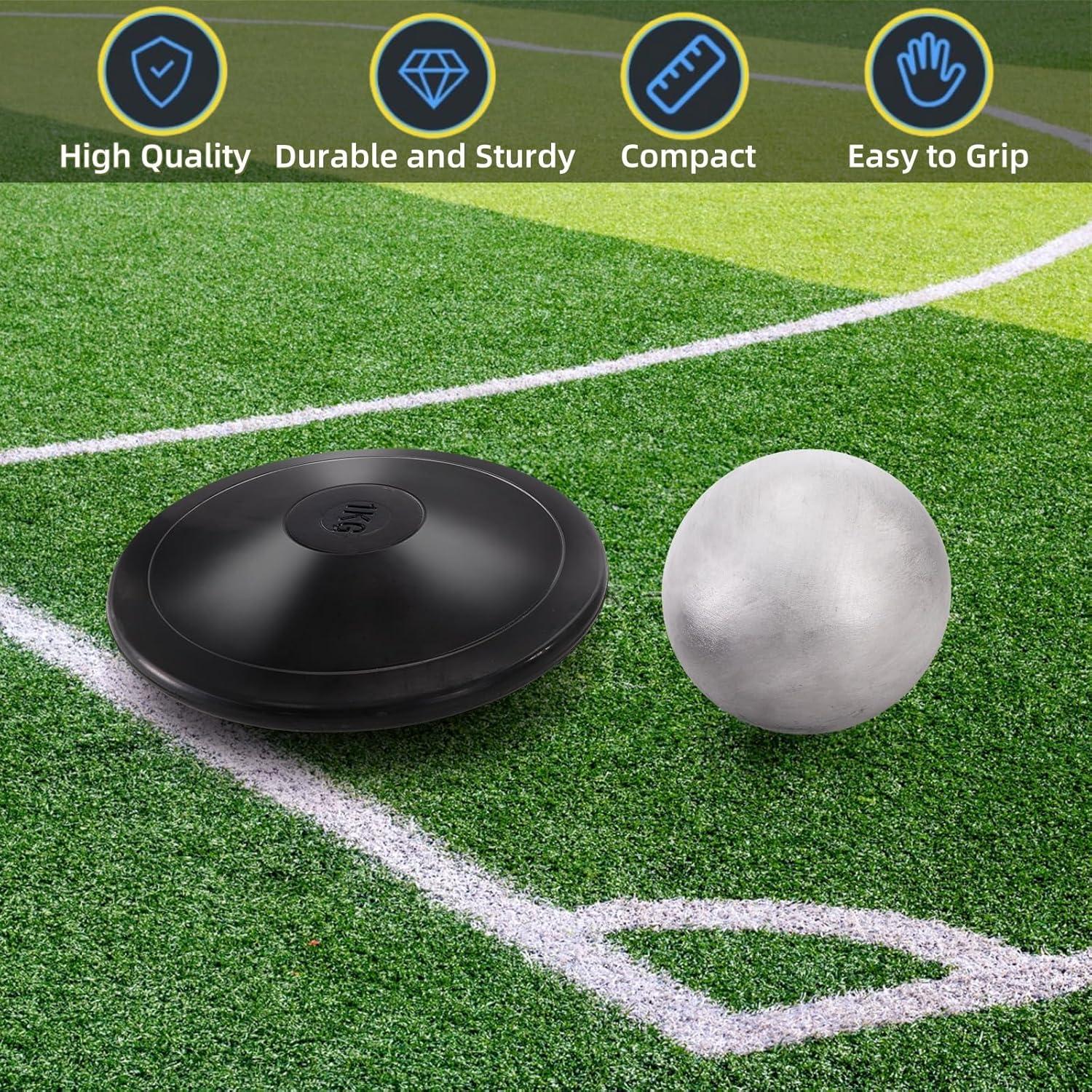 Juego de 2 Discos y Bala de Peso Covzoe 4 kg y 1 kg