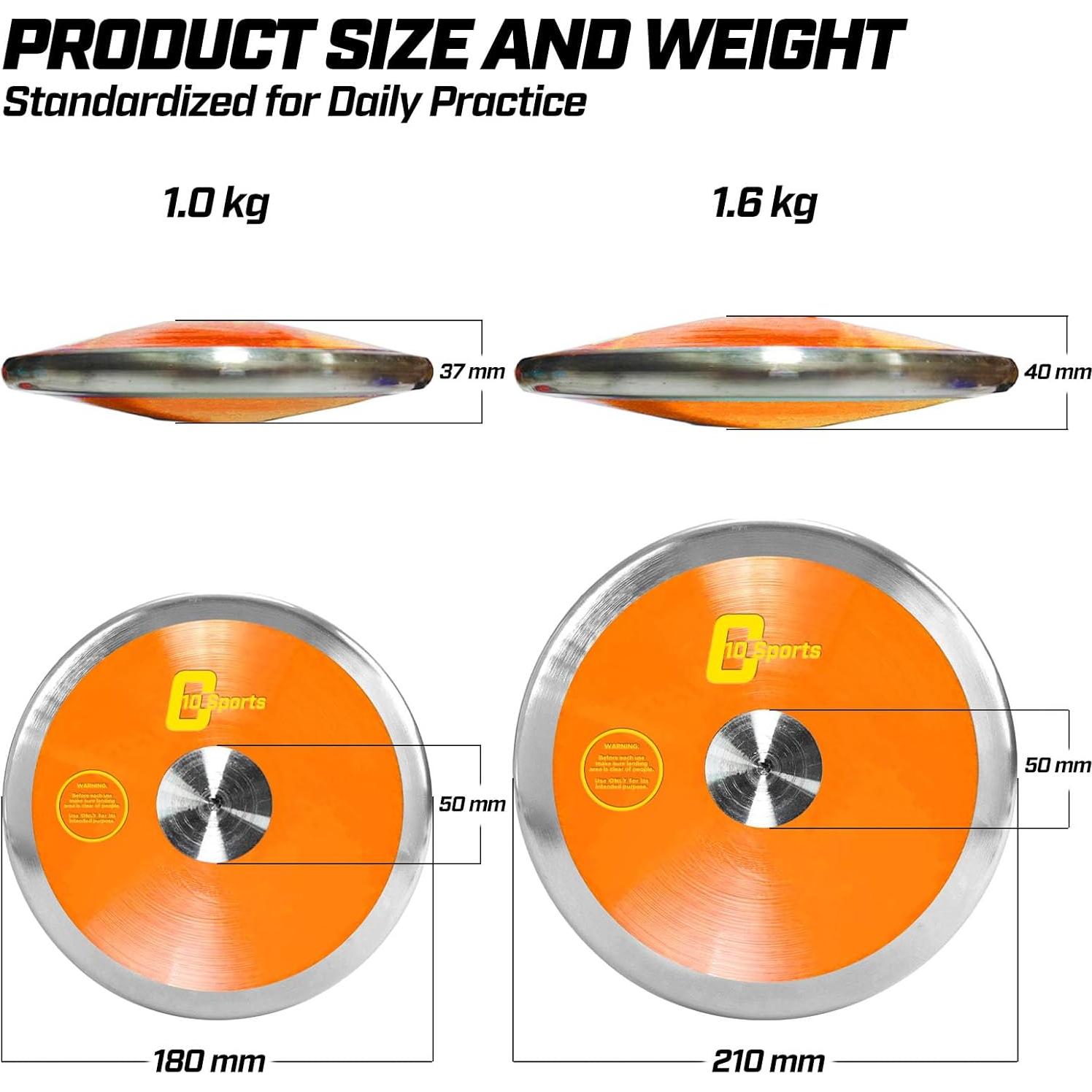 Disco de Lanzamiento AKABIKE 2pcs 1.6kg para Atletismo
