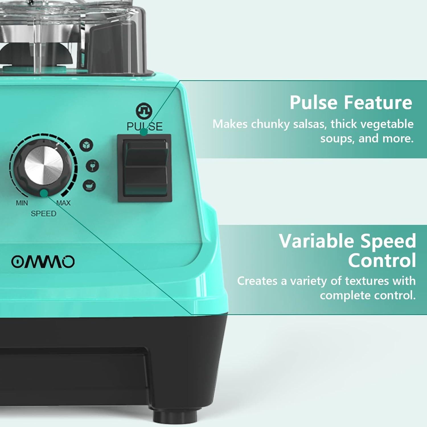 Licuadora OMMO 1800W 3.8L Acero Inoxidable Libre BPA