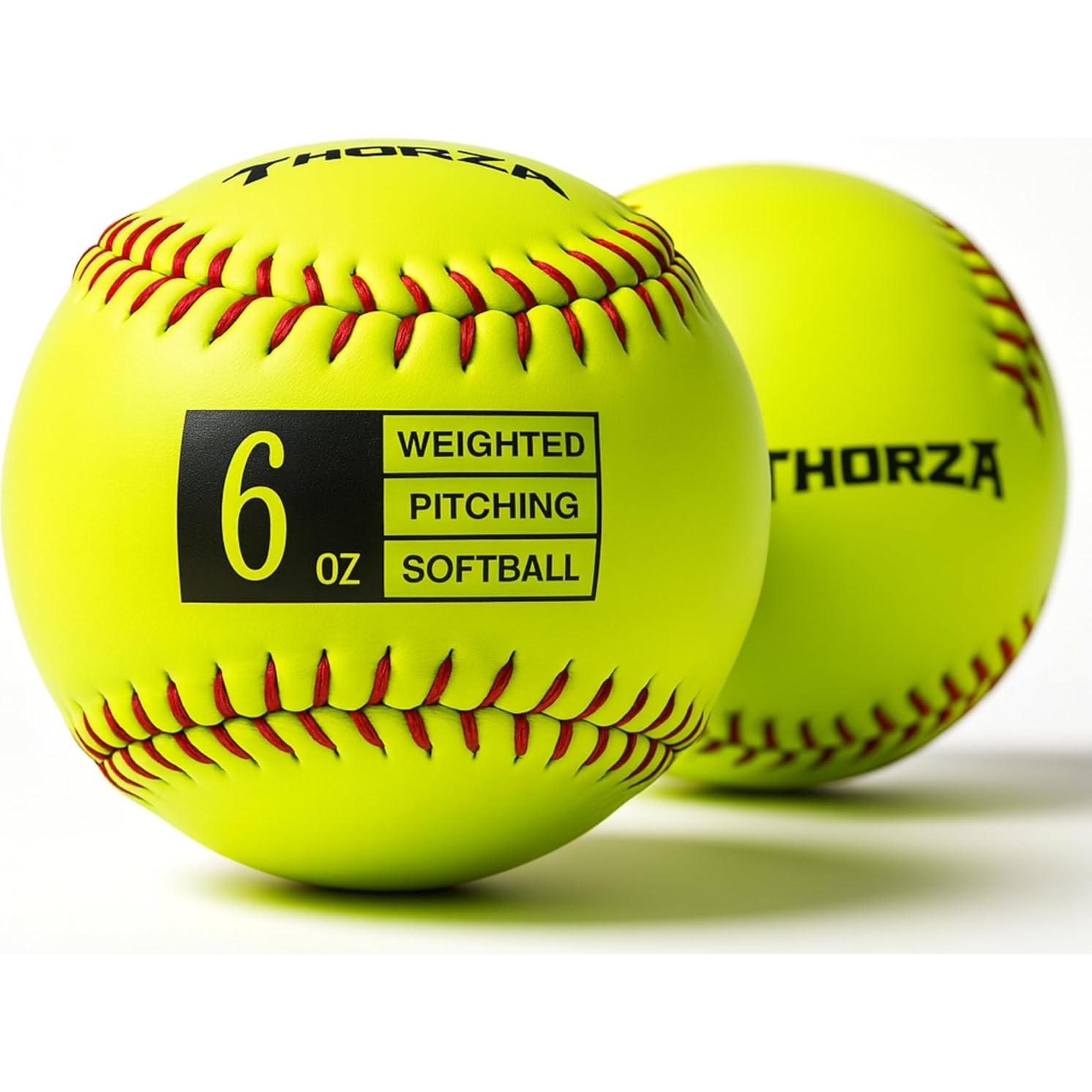 Pelotas de Softbol con Peso Thorza - Juego de 4 para Entrenamiento
