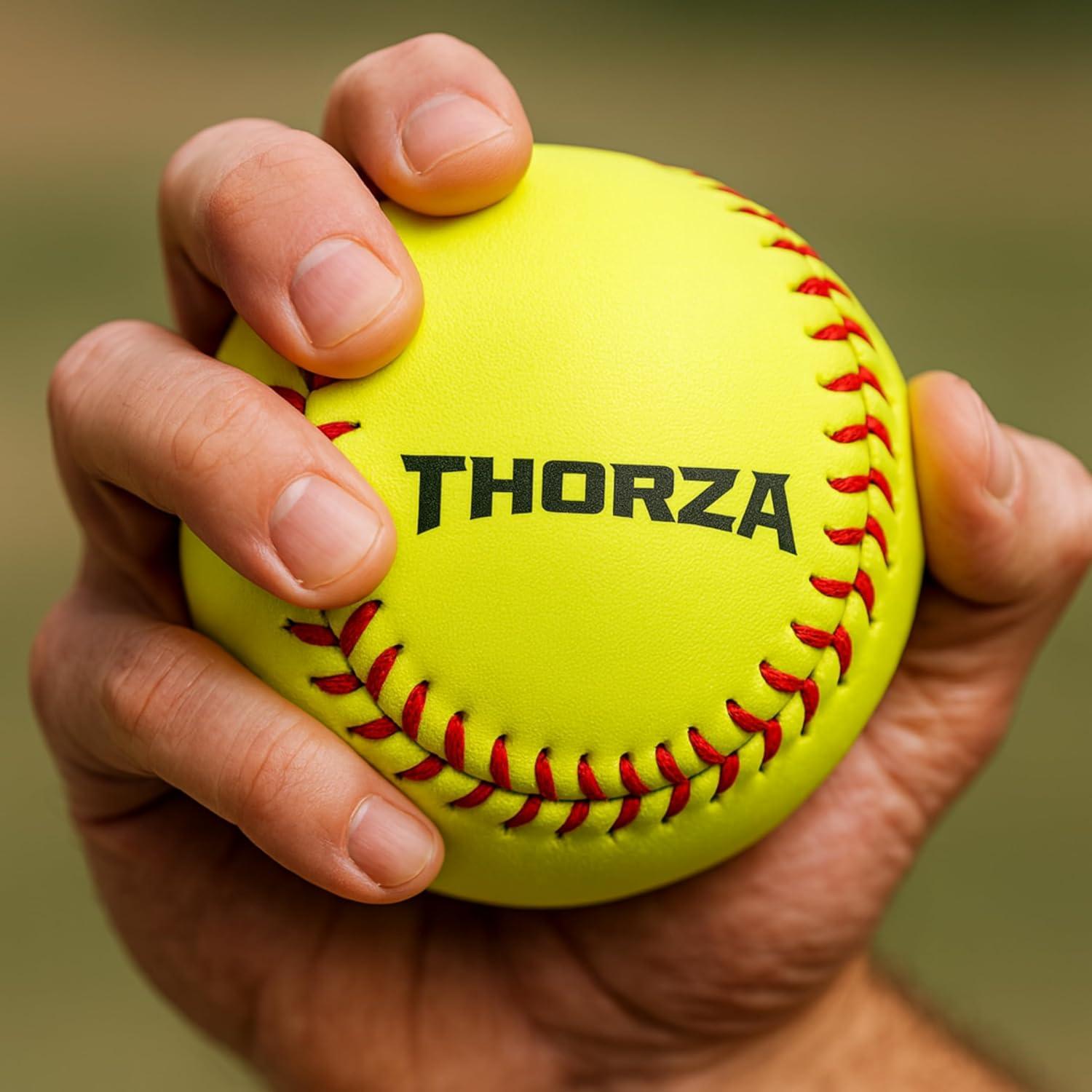 Pelotas de Softbol con Peso Thorza - Juego de 4 para Entrenamiento
