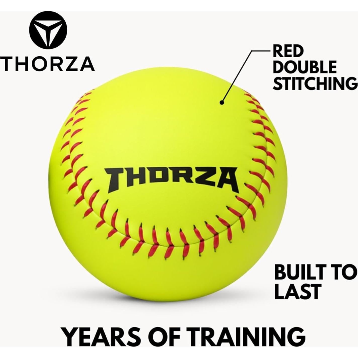 Pelotas de Softbol con Peso Thorza - Juego de 4 para Entrenamiento