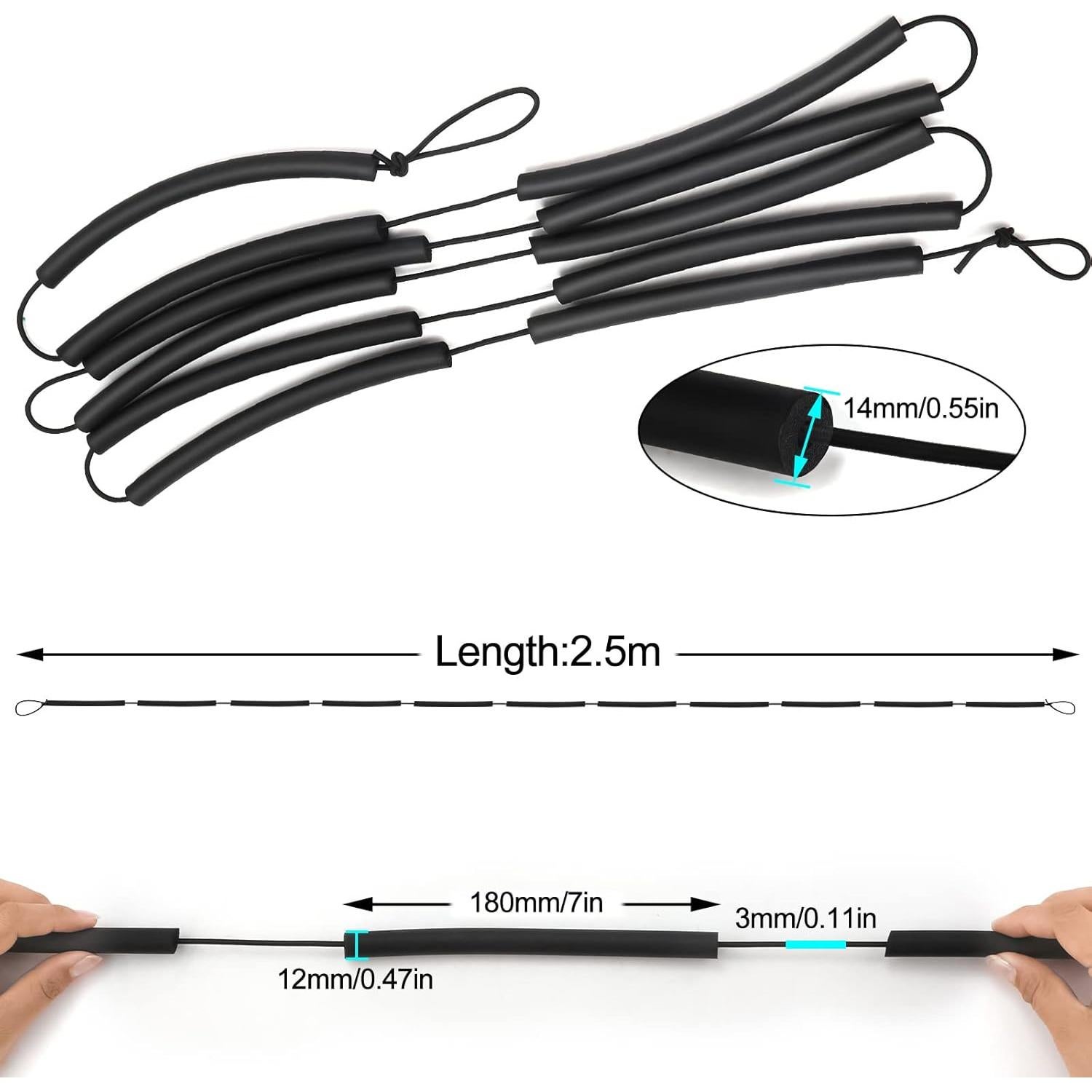 Barra elástica de salto alto TOYMIS 2.5m para entrenamiento