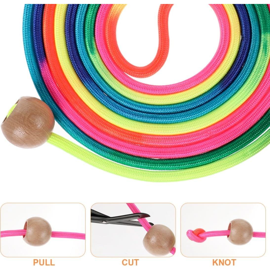 Cuerda de Saltar Ajustable CXWPDD 5 Metros Arcoíris Niños