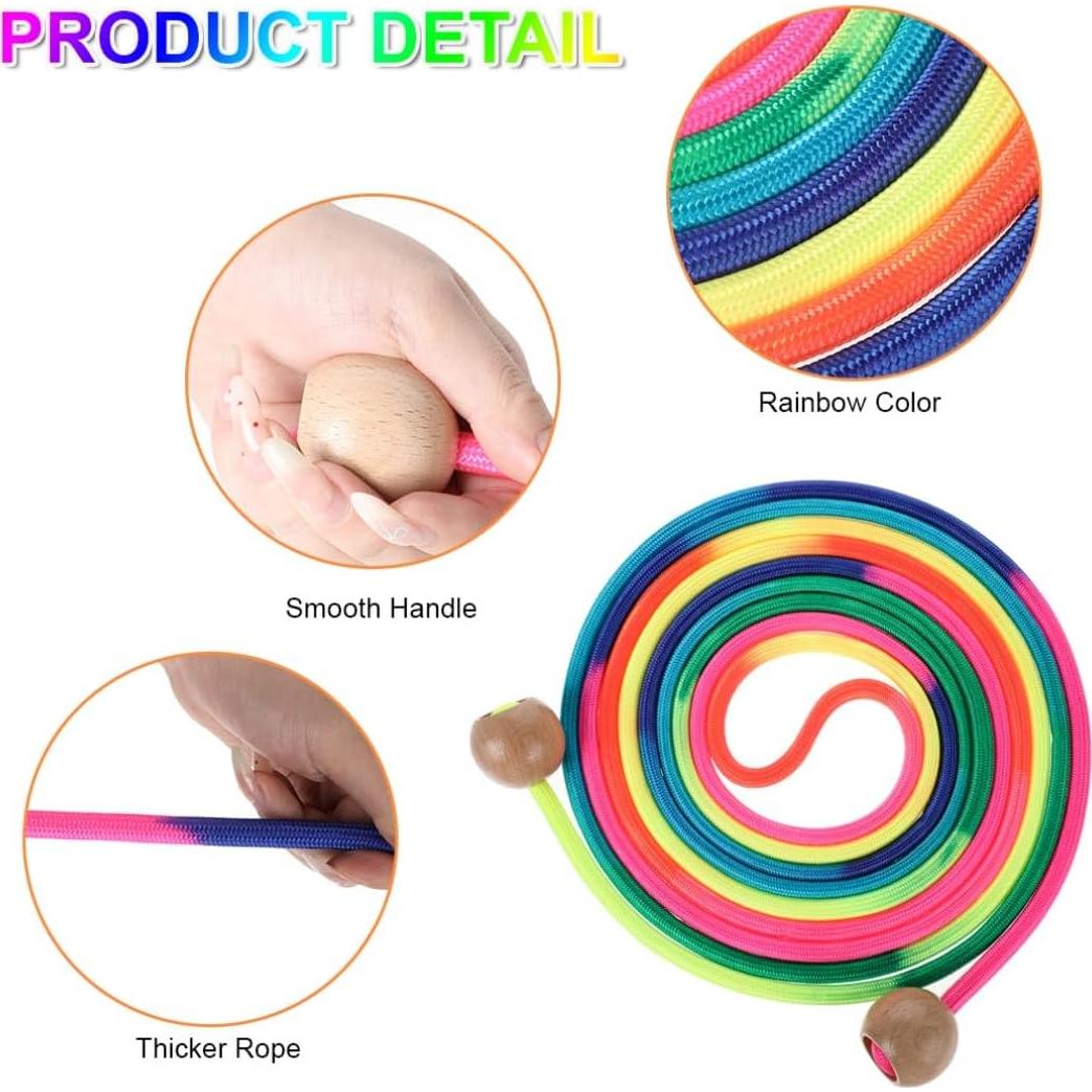 Cuerda de Saltar Ajustable CXWPDD 5 Metros Arcoíris Niños