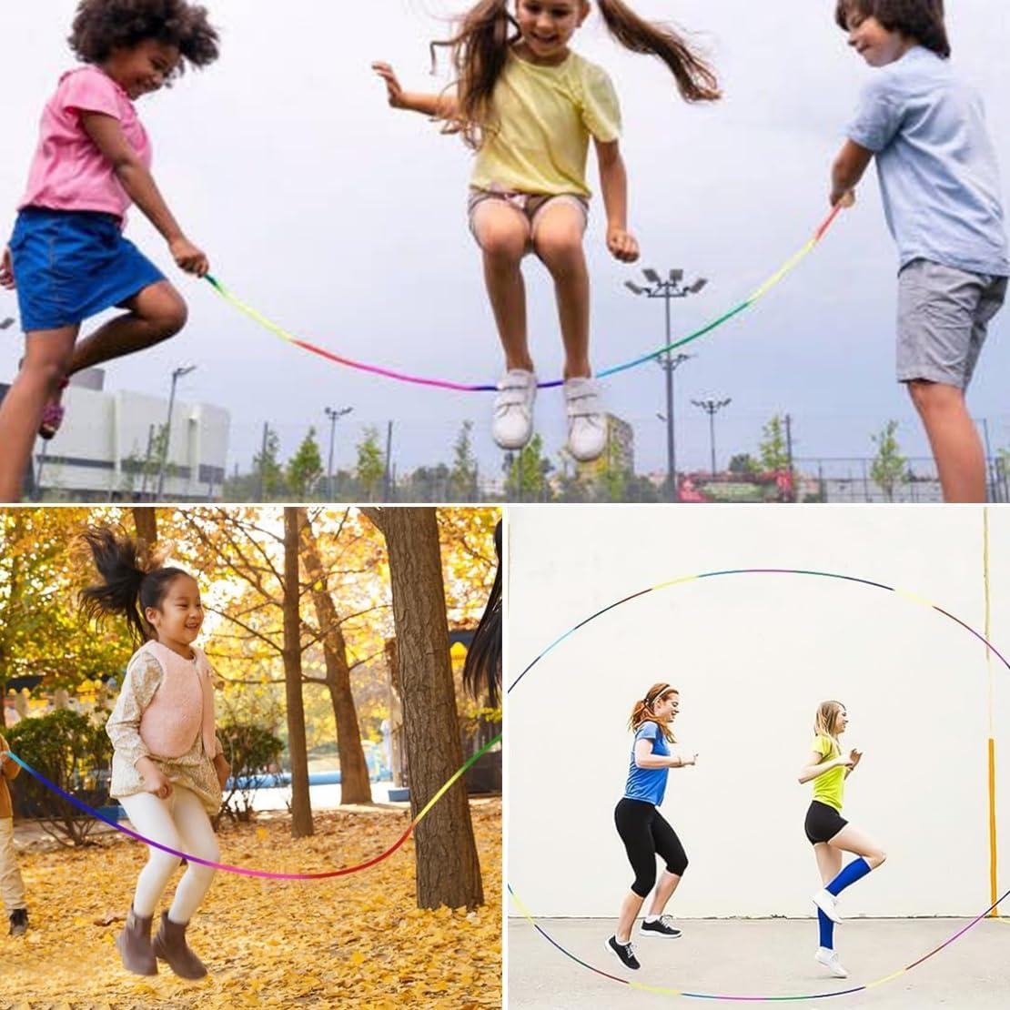 Cuerda de Saltar Ajustable CXWPDD 5 Metros Arcoíris Niños