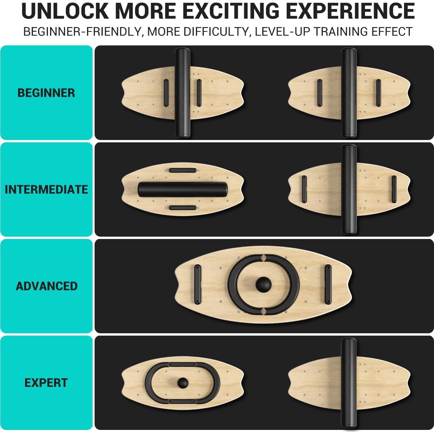 Tablero de Equilibrio Sportneer - Antideslizante 81.3x36.1cm