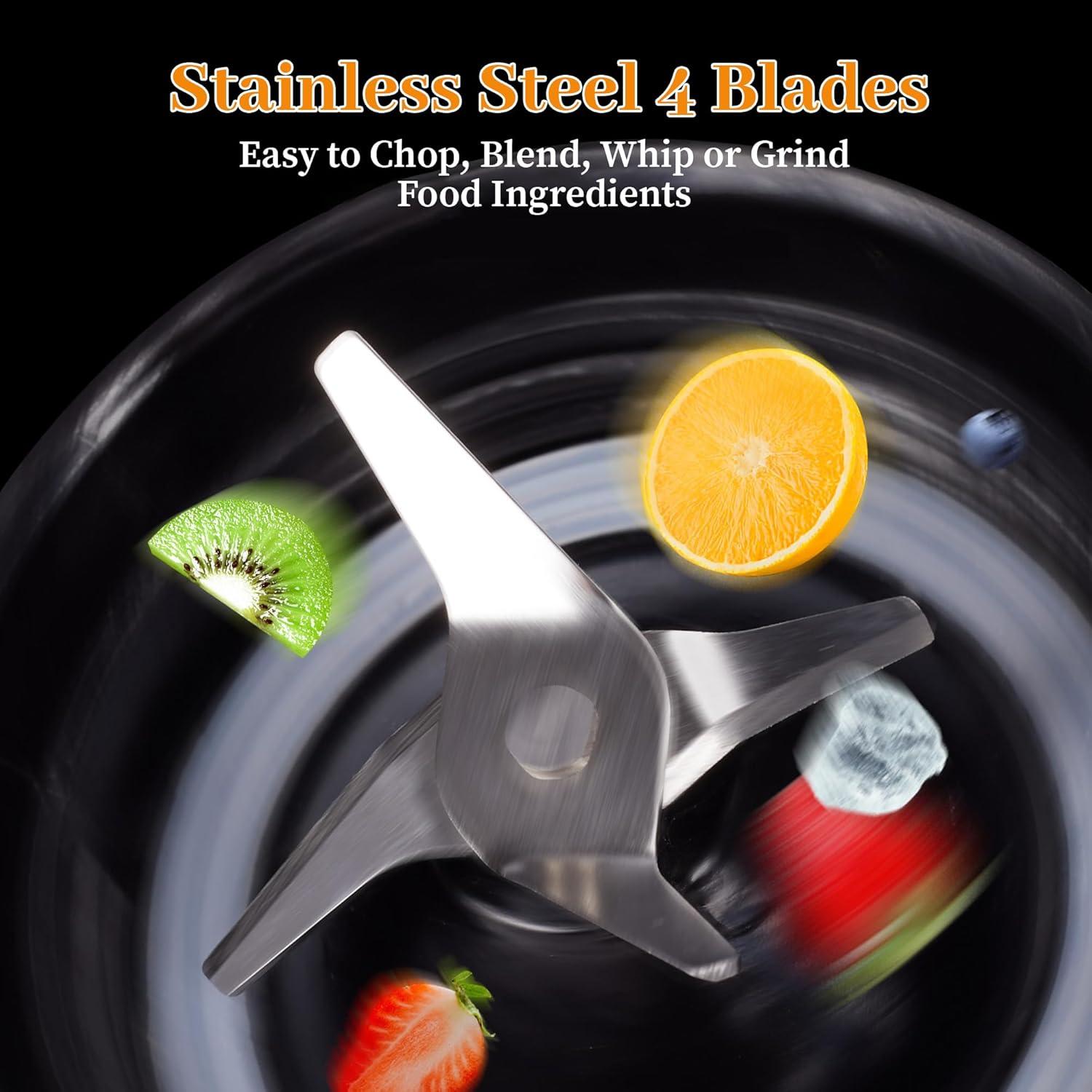 Batidora de Cocina JUSANTE 500W Jarra 1.5L 2 Velocidades