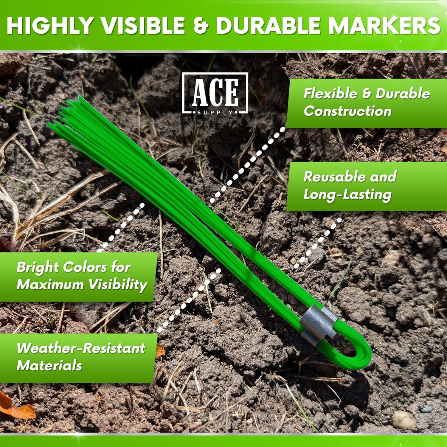 Marcadores de Encuesta ACE Supply Verdes - Paquete de 25