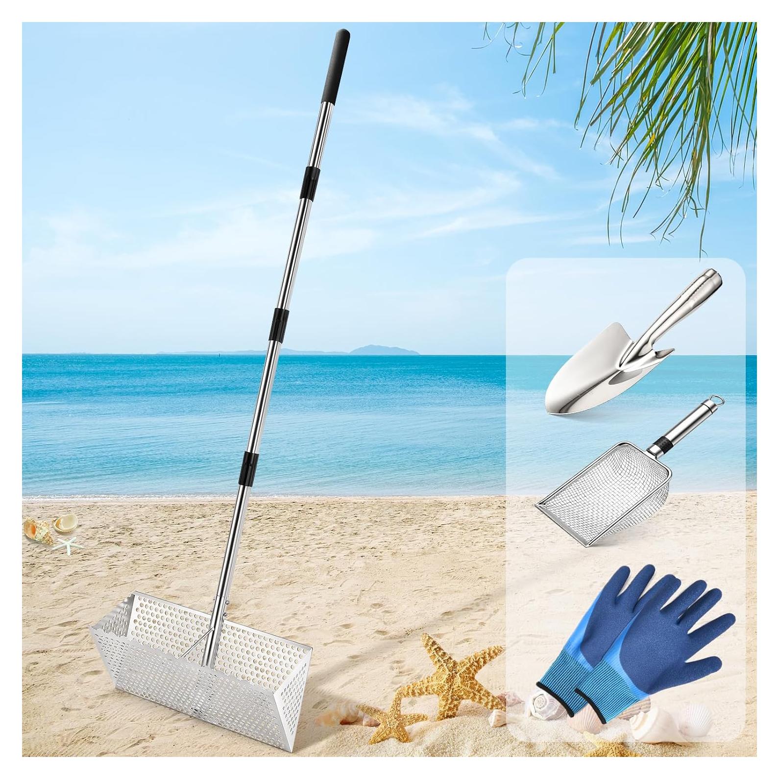 Rastrillo de Pulgas de Arena AugFir 16" Acero Inoxidable 144.78 cm