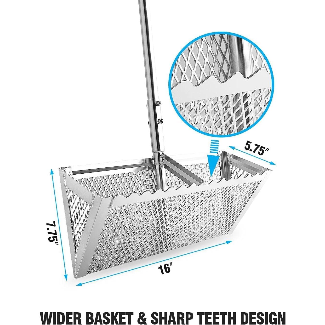 Rastrillo para Pulgas de Arena Exact Design 16" Ancho Mango 52"