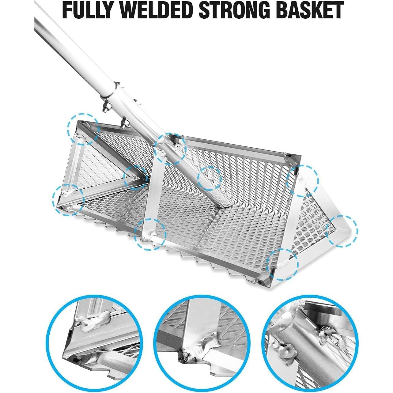 Rastrillo para Pulgas de Arena Exact Design 16" Ancho Mango 52"