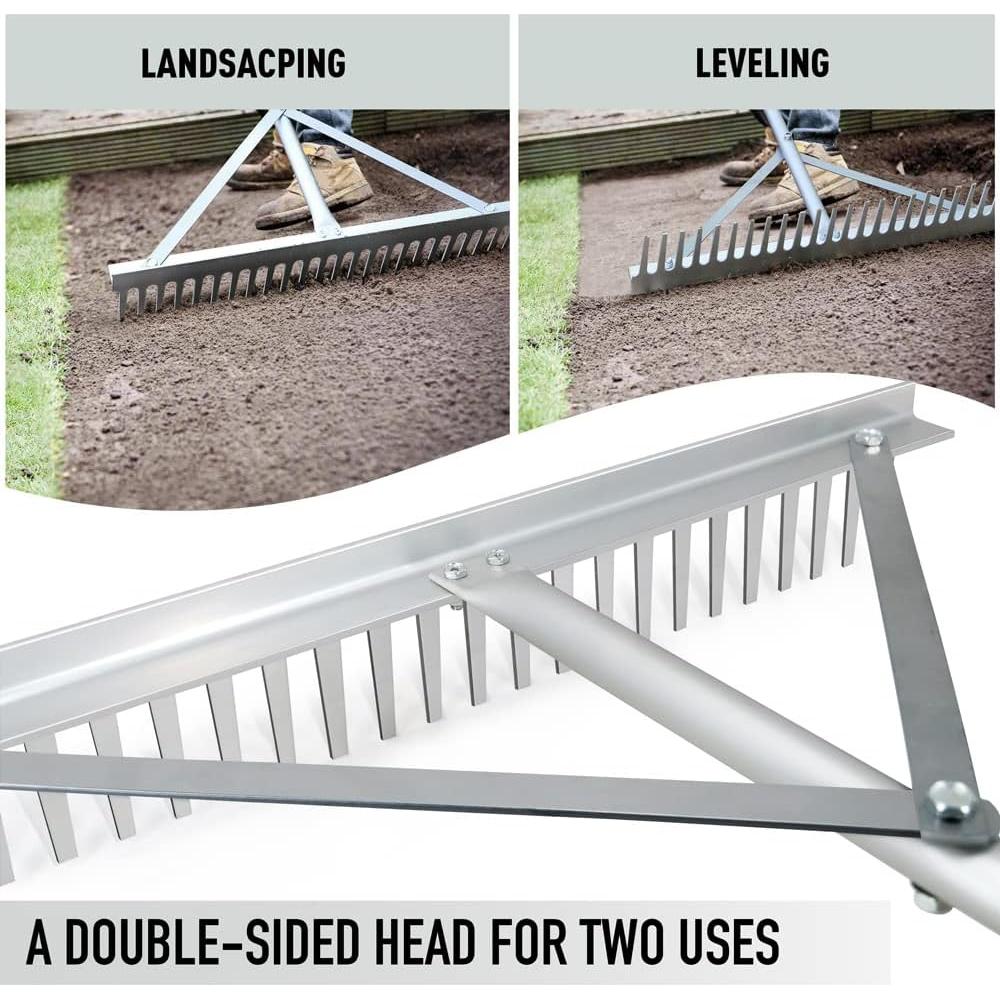 Rastrillo de Paisaje Colwelt 24 Púas Aluminio 60.96 cm