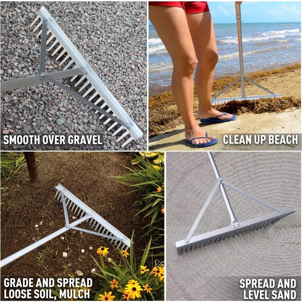 Rastrillo de Paisaje Colwelt 24 Púas Aluminio 60.96 cm