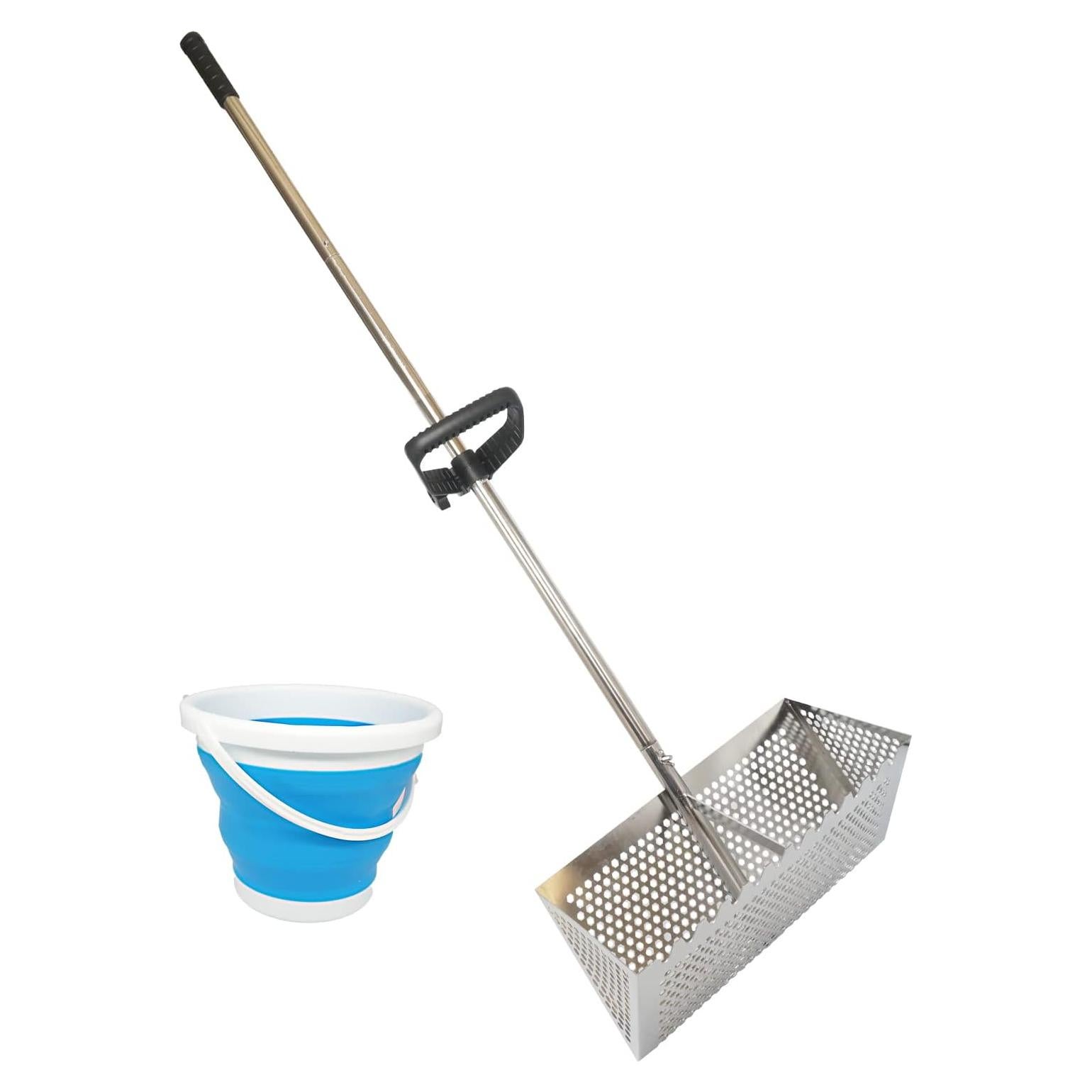 Rastrillo de Playa MEEGOON 38.1 cm Acero Inoxidable Plegable