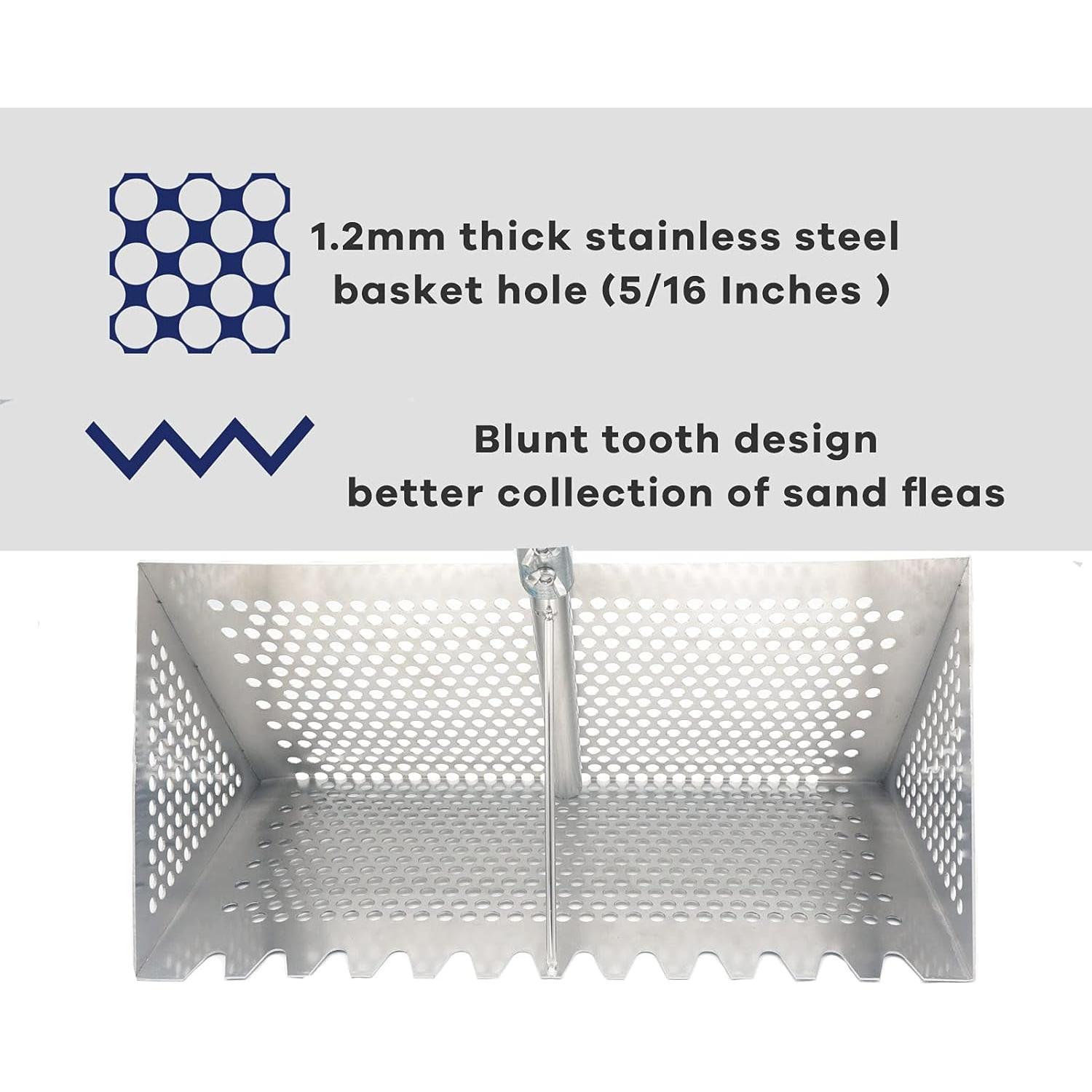 Rastrillo de Arena Comfornia 55" Acero Inoxidable Plegable