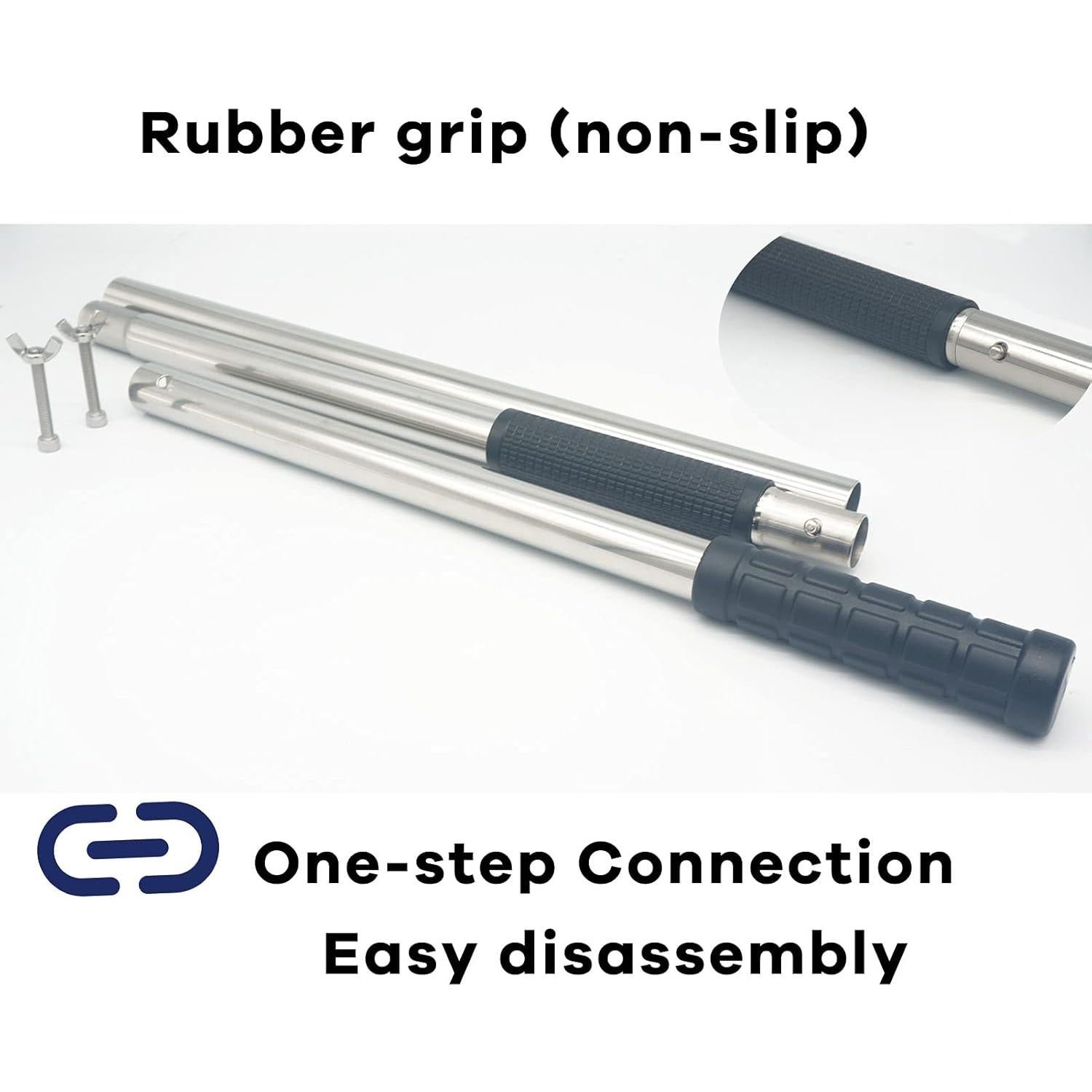 Rastrillo de Arena Comfornia 55" Acero Inoxidable Plegable