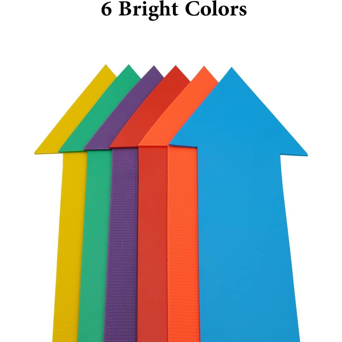 Marcadores de Alfombra Antideslizantes Eco Walker - Set de 6 Flechas Coloridas