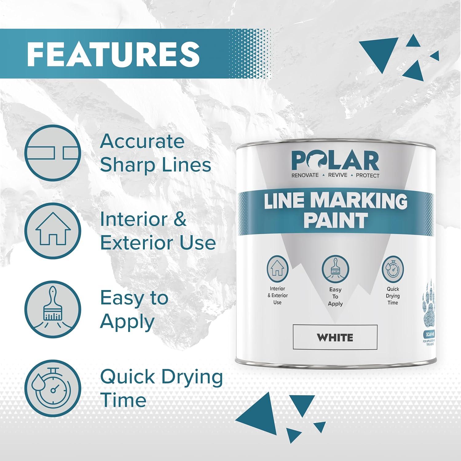 Pintura de Marcado de Línea Polar Blanca 0.98 L - Resistente