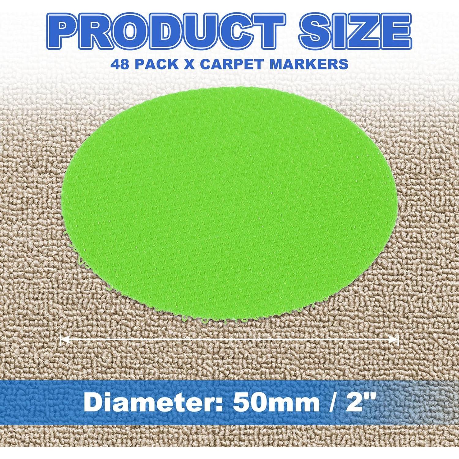 Puntos Marcadores de Alfombra PATIKIL 5cm Verde - Paquete 48