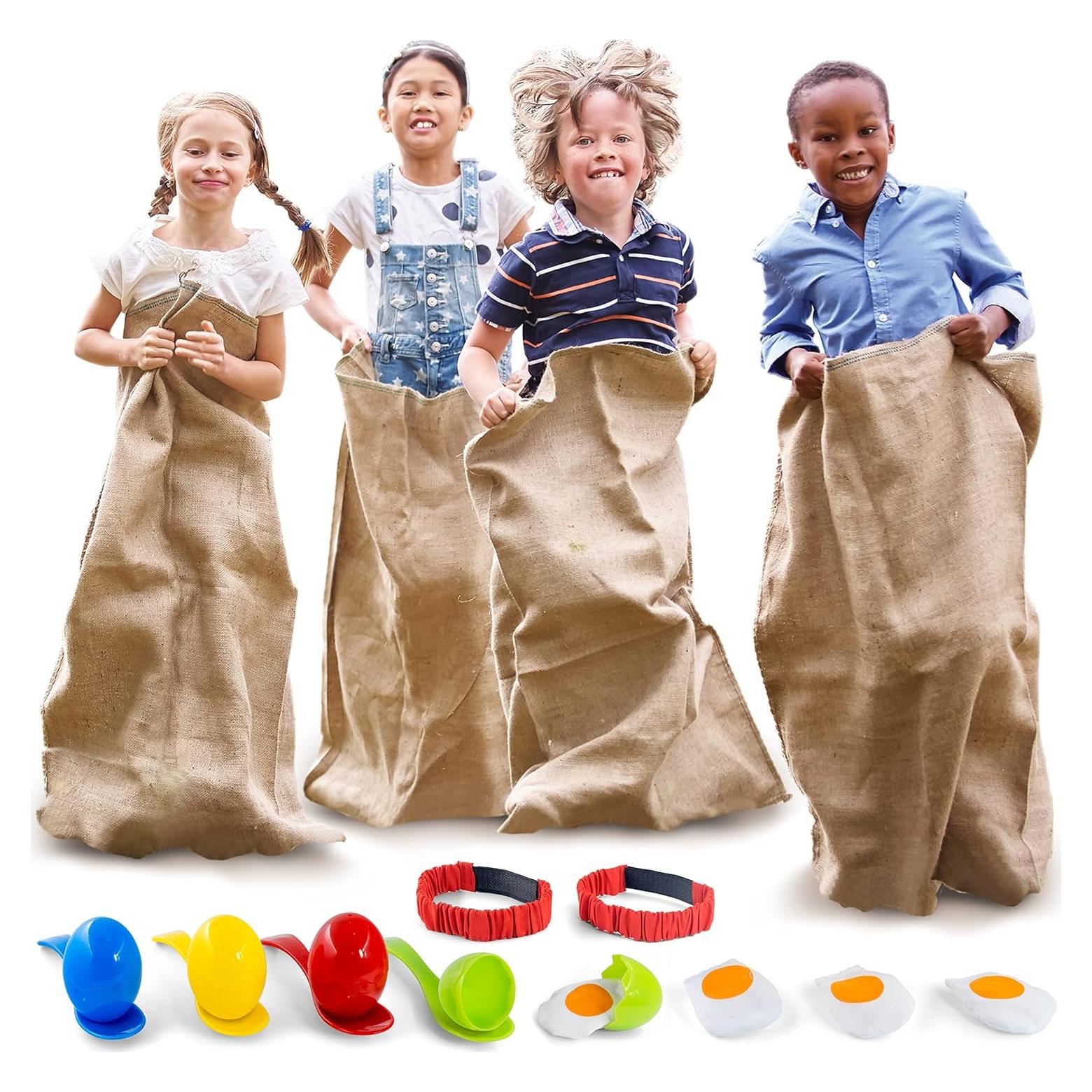 Kit de Juegos de Campo al Aire Libre - 4 Sacos de Papa y Más