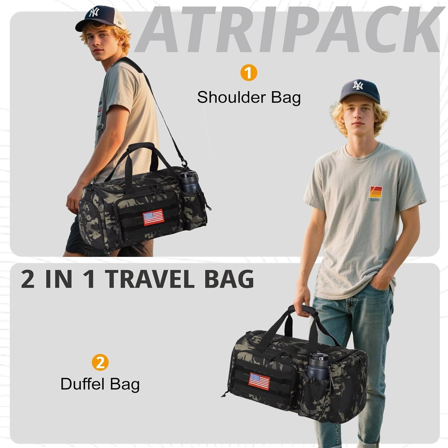 Bolsa de Gimnasio Táctica ATRIPACK 40L con Compartimentos