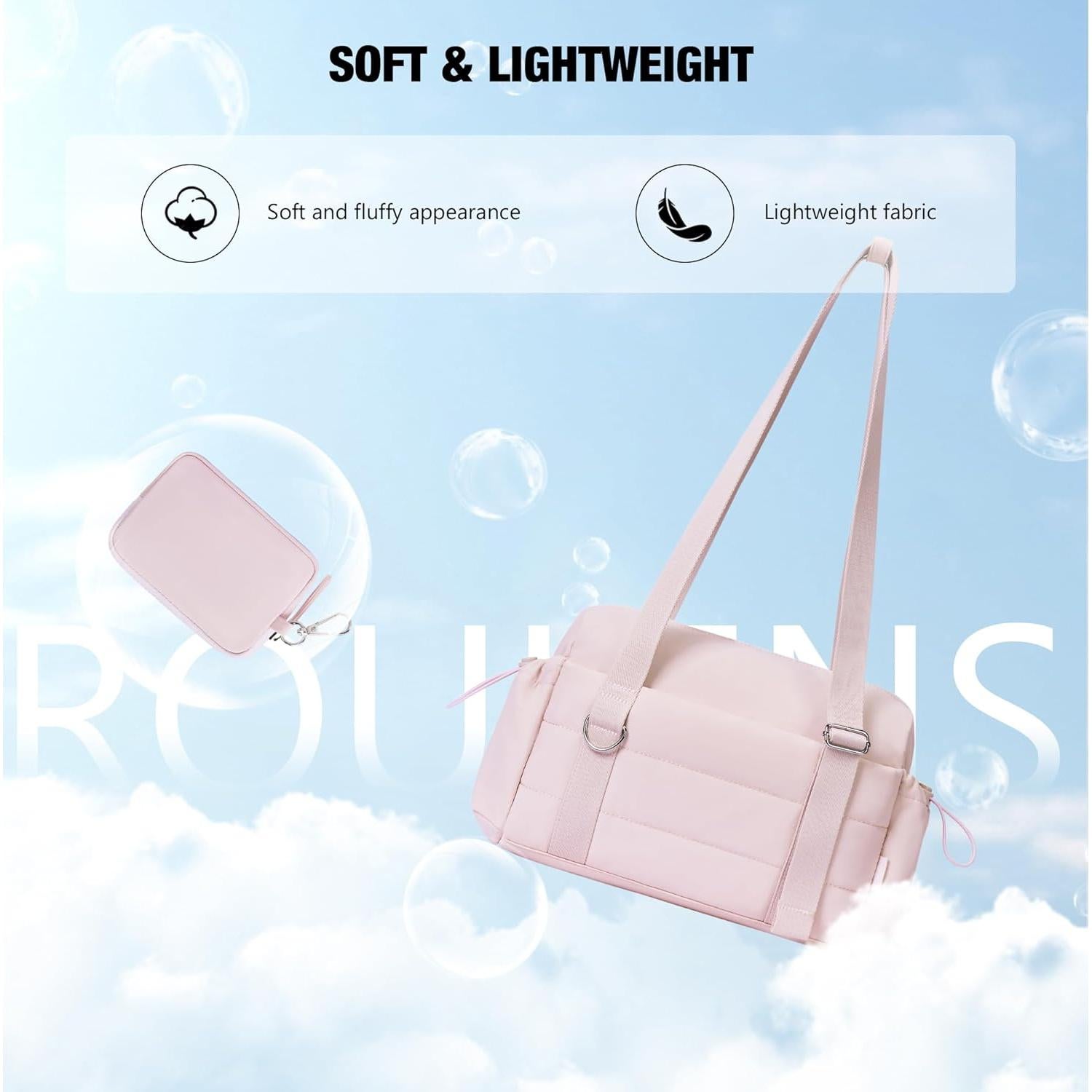 Bolsa de Gimnasio Pequeña ROULENS Rosa con Compartimento Húmedo