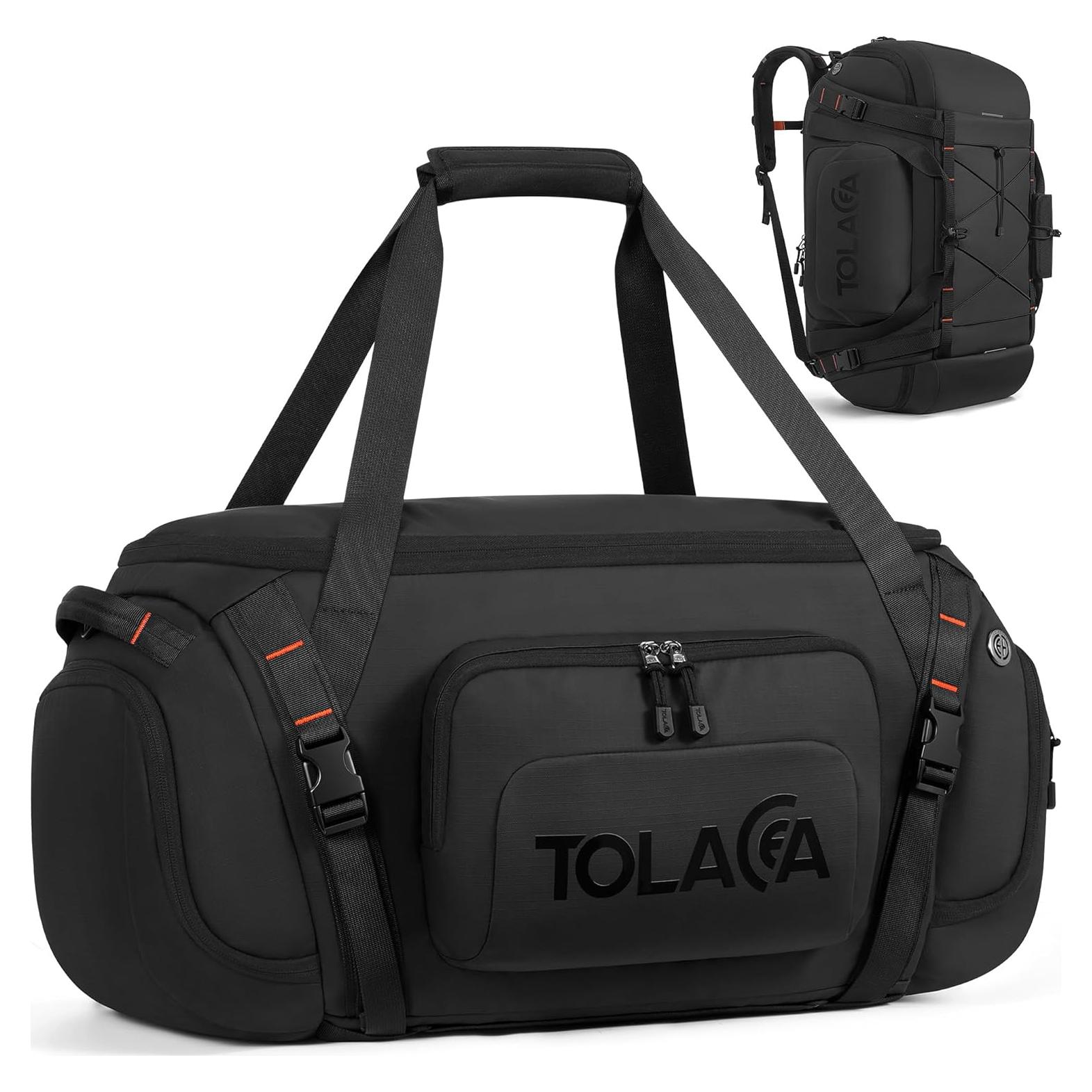 Bolsa de Gimnasio Tolaccea 40L Impermeable 3 en 1 Negro