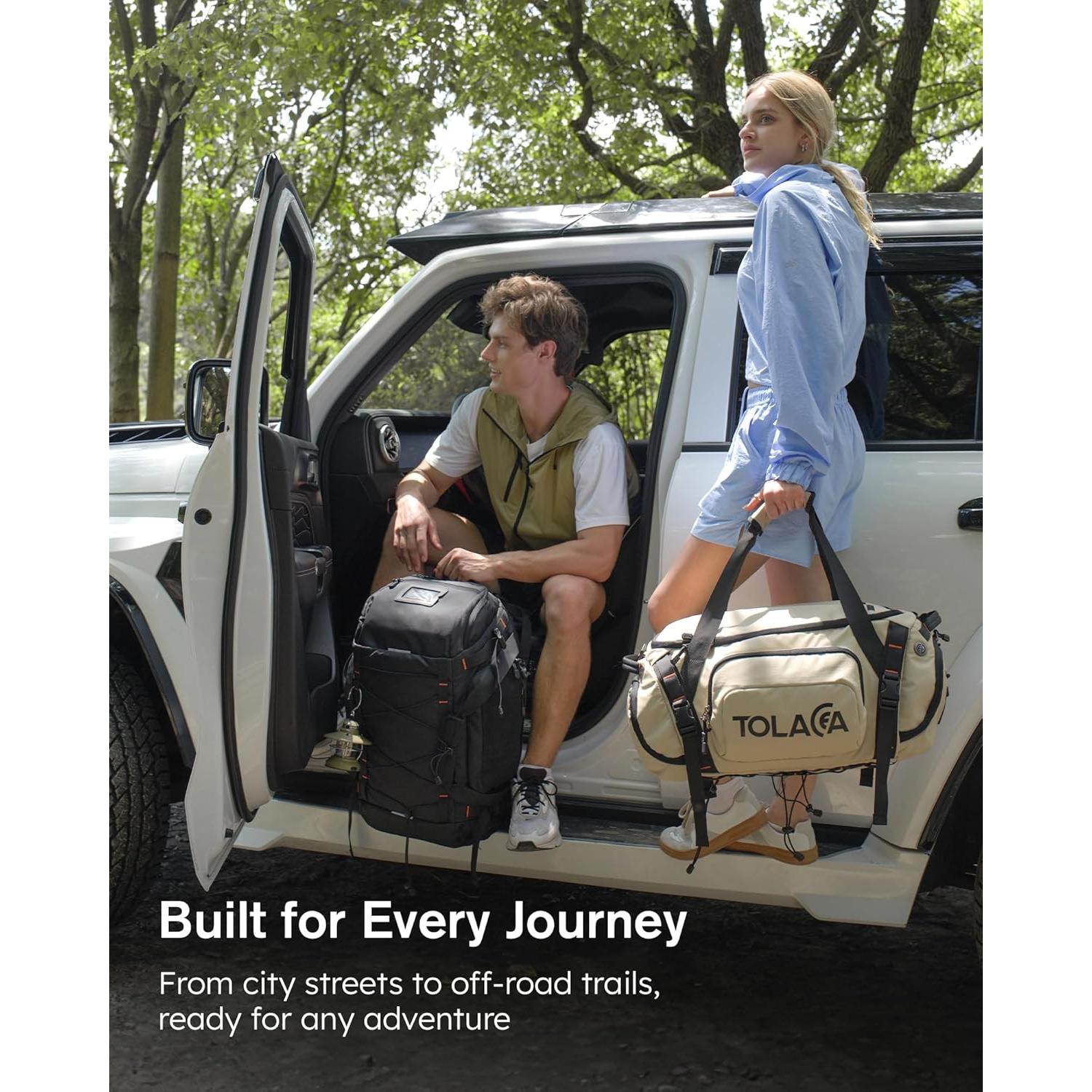 Bolsa de Gimnasio Tolaccea 40L Impermeable 3 en 1 Negro