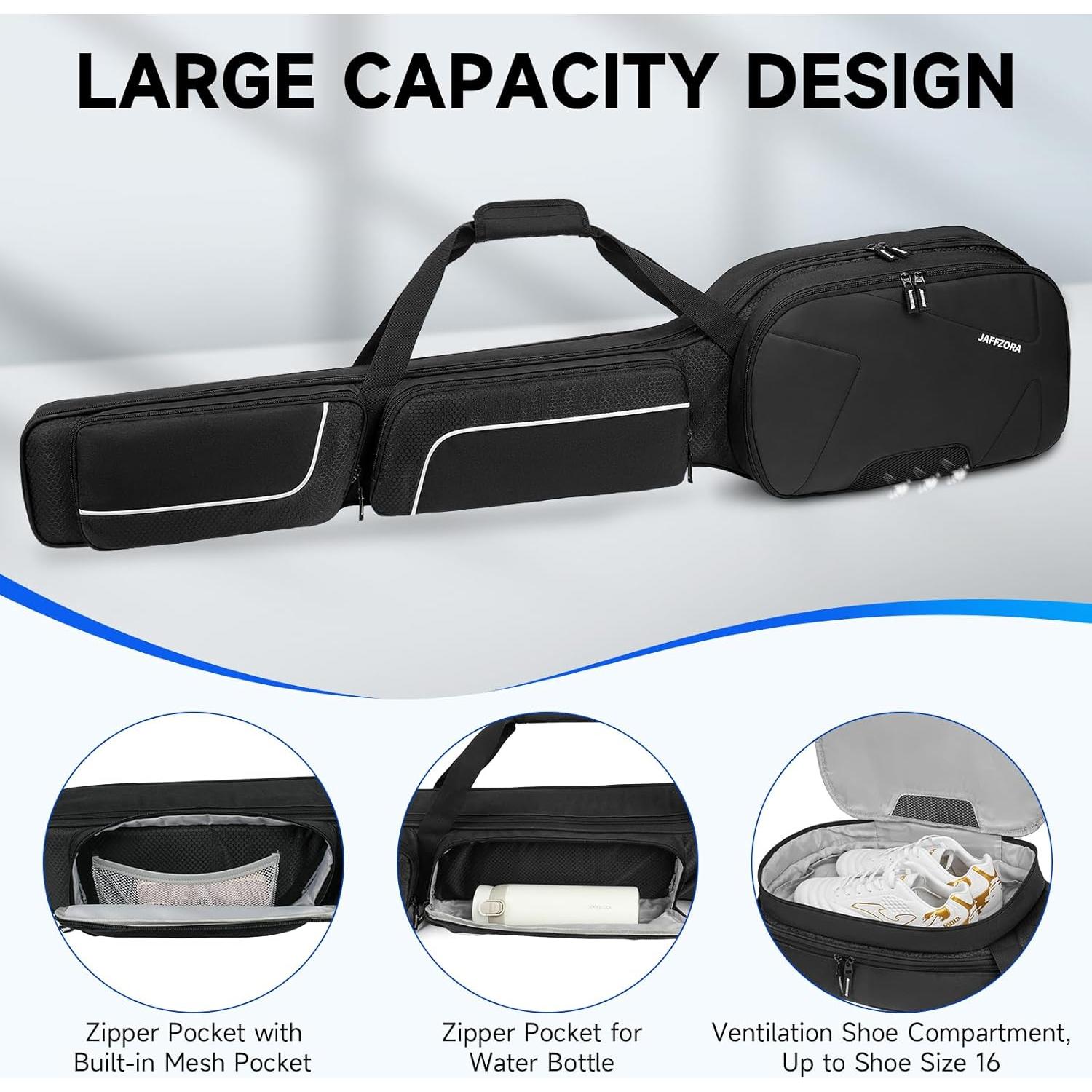 Bolsa de Lacrosse Jaffzora con Compartimento para Zapatos Talla 16