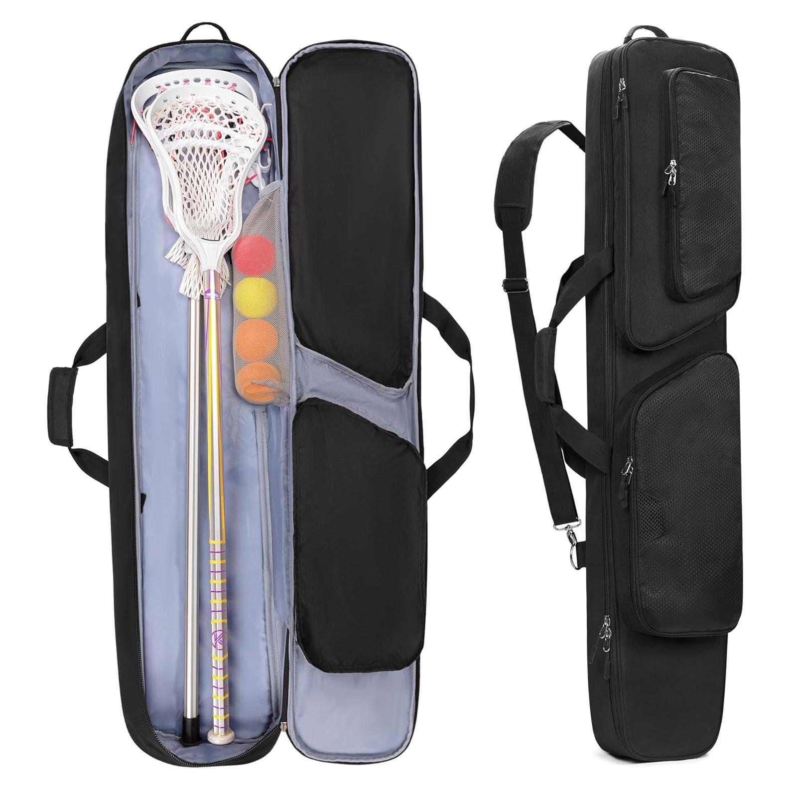 Bolsa de Lacrosse DSLEAF para 2 Palos y Zapatos Acolchada