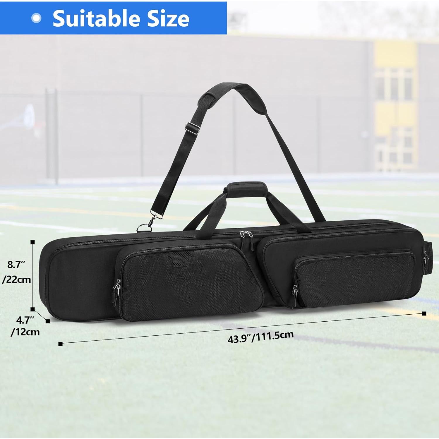 Bolsa de Lacrosse DSLEAF para 2 Palos y Zapatos Acolchada