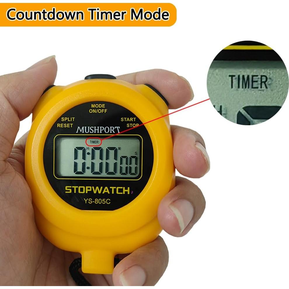 Cronómetro Digital MUSHPORT - Paquete de 2 con Pantalla Grande