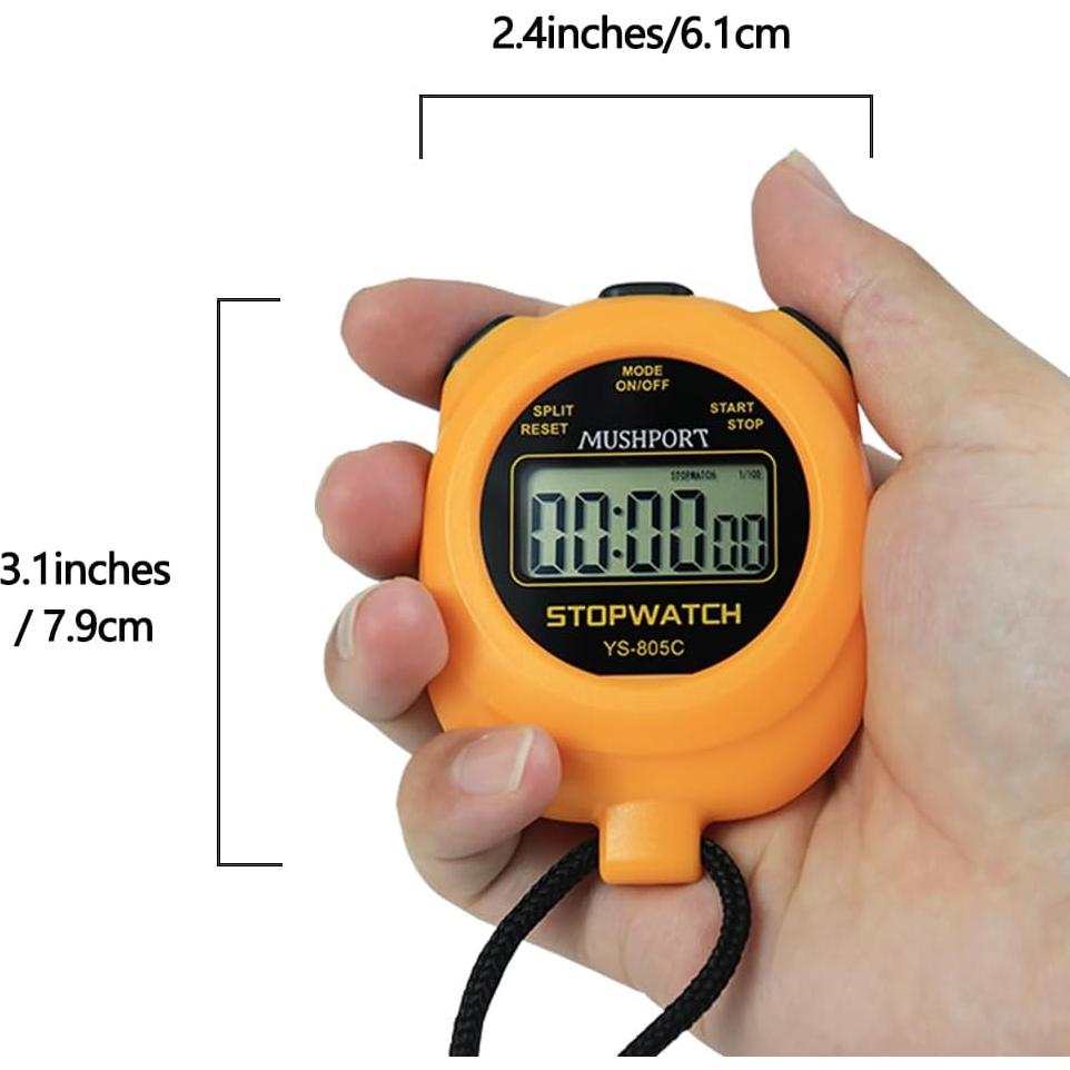 Cronómetro Digital MUSHPORT - Paquete de 2 con Pantalla Grande