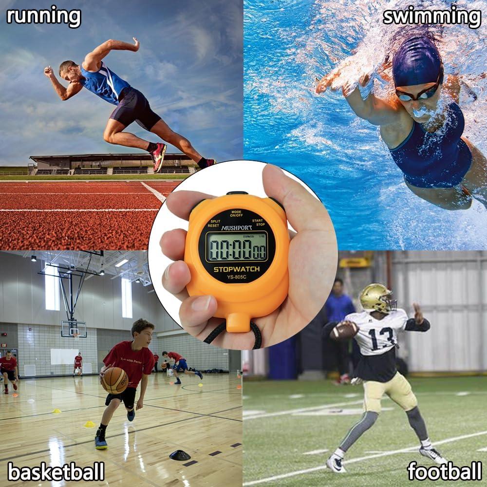 Cronómetro Digital MUSHPORT - Paquete de 2 con Pantalla Grande