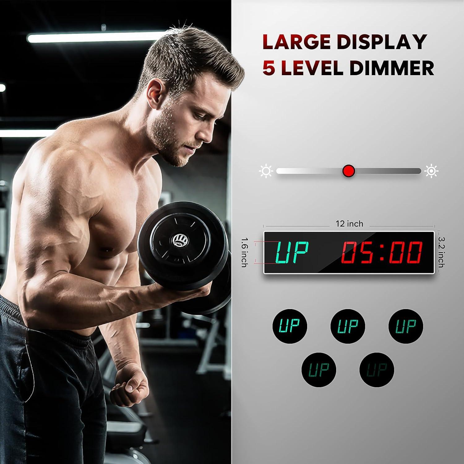 Temporizador Digital de Gimnasio Dienmern 688 - Control Remoto, 9 Modos