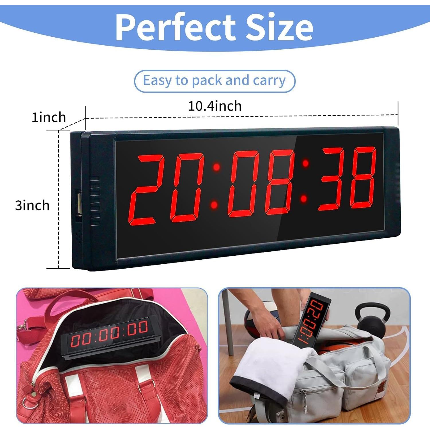 Temporizador Digital LED Ousmile Recargable para Gimnasio