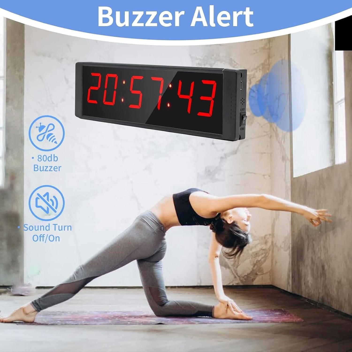 Temporizador Digital LED Ousmile Recargable para Gimnasio