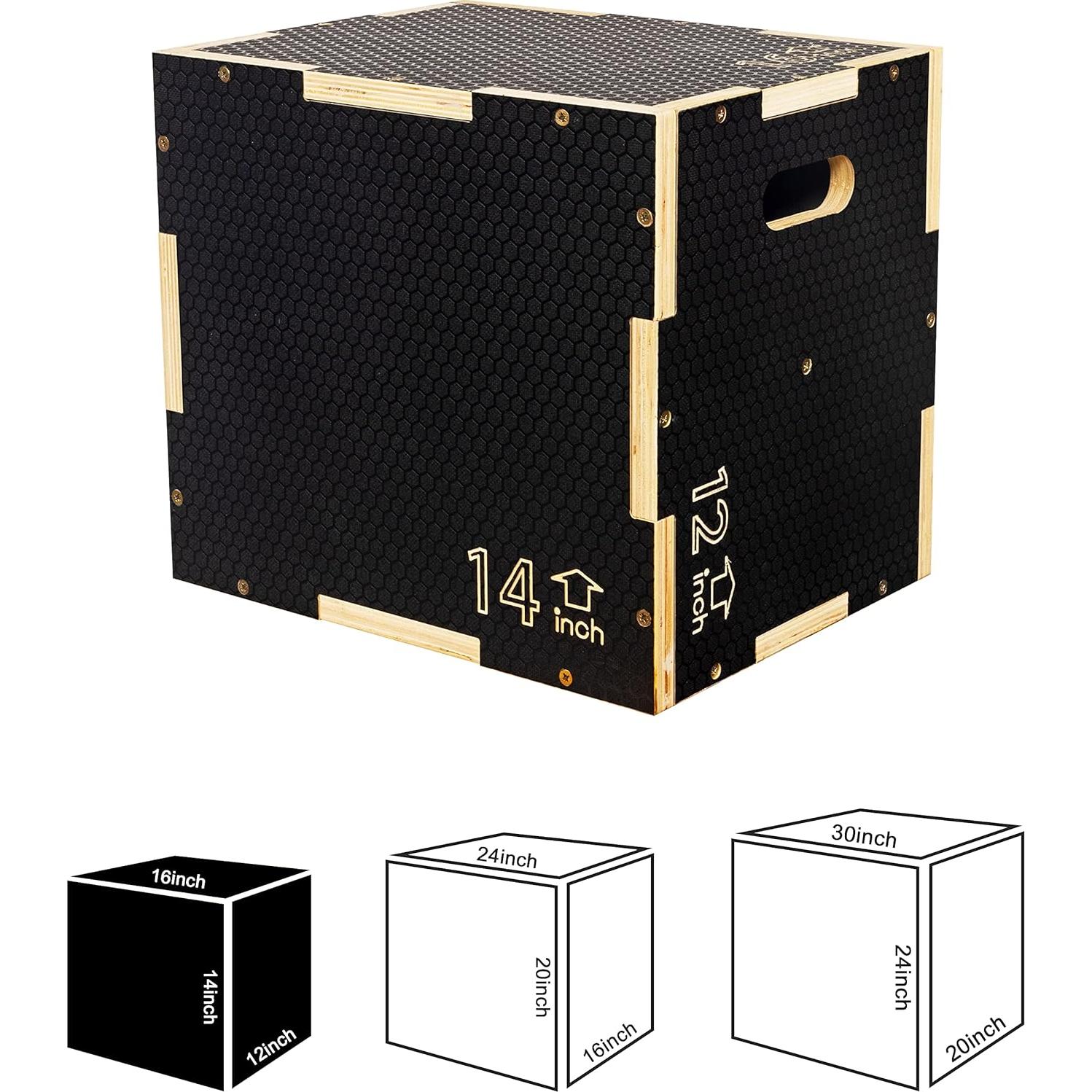 Caja de Plyo Fitvids 3 en 1 Madera Antideslizante 40.64 cm